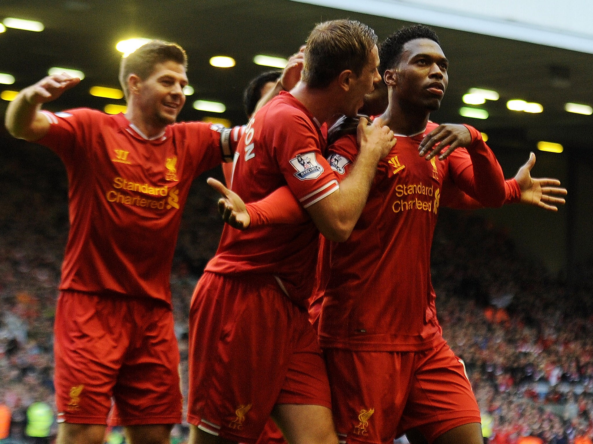 Daniel Sturridge will be hoping for more celebrations against Arsenal