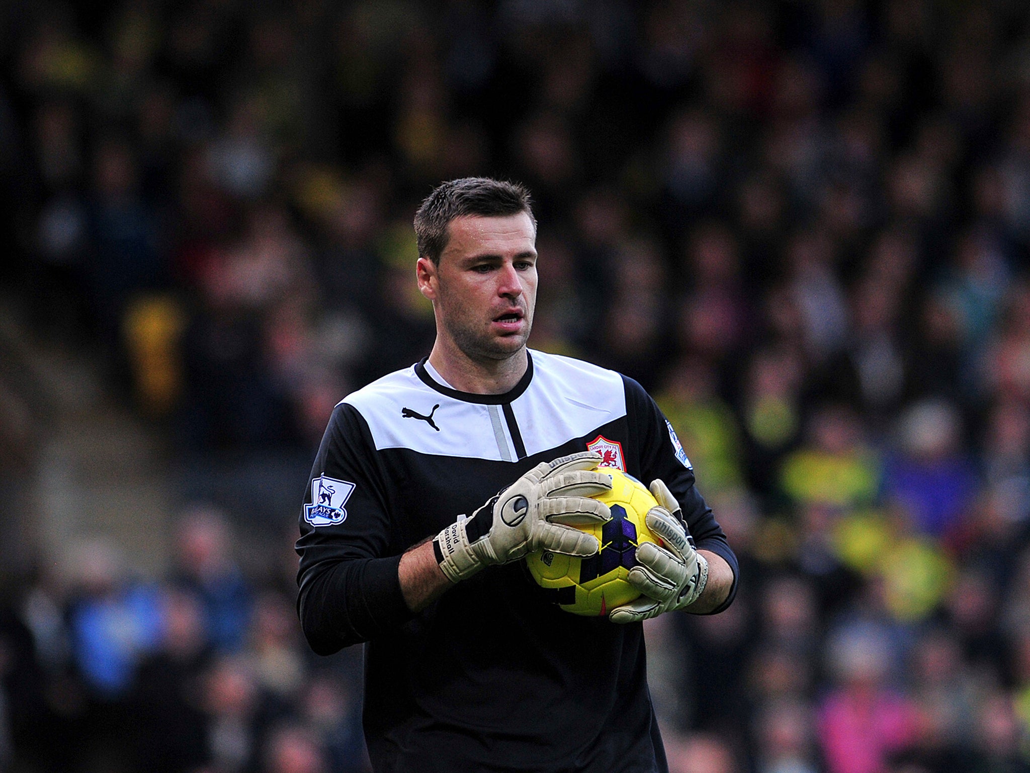 David Marshall shows a solid pair of hands in the Cardiff goal.