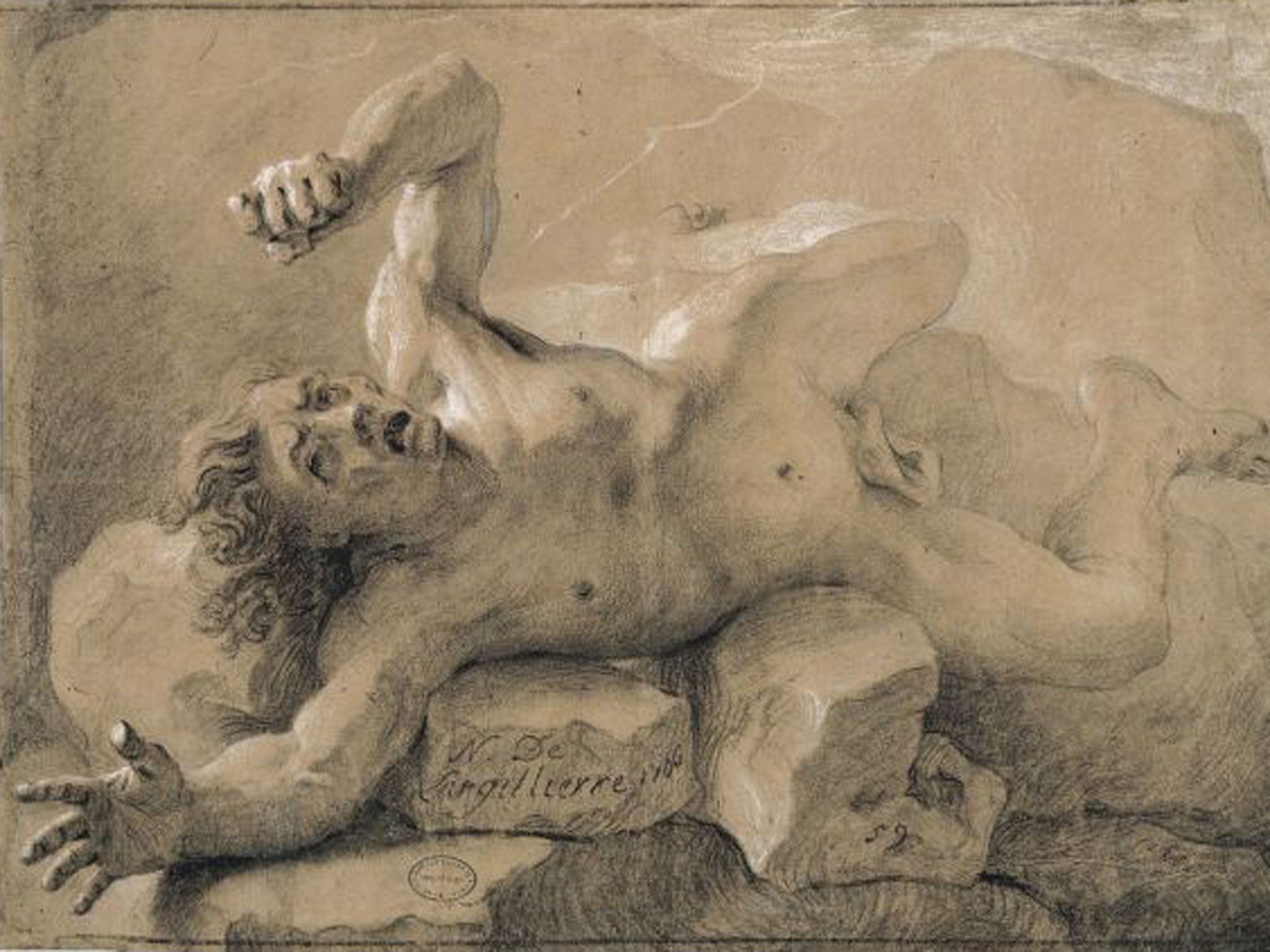 Jean-Baptiste Isabey’s ‘Seated man leaning on his right arm'