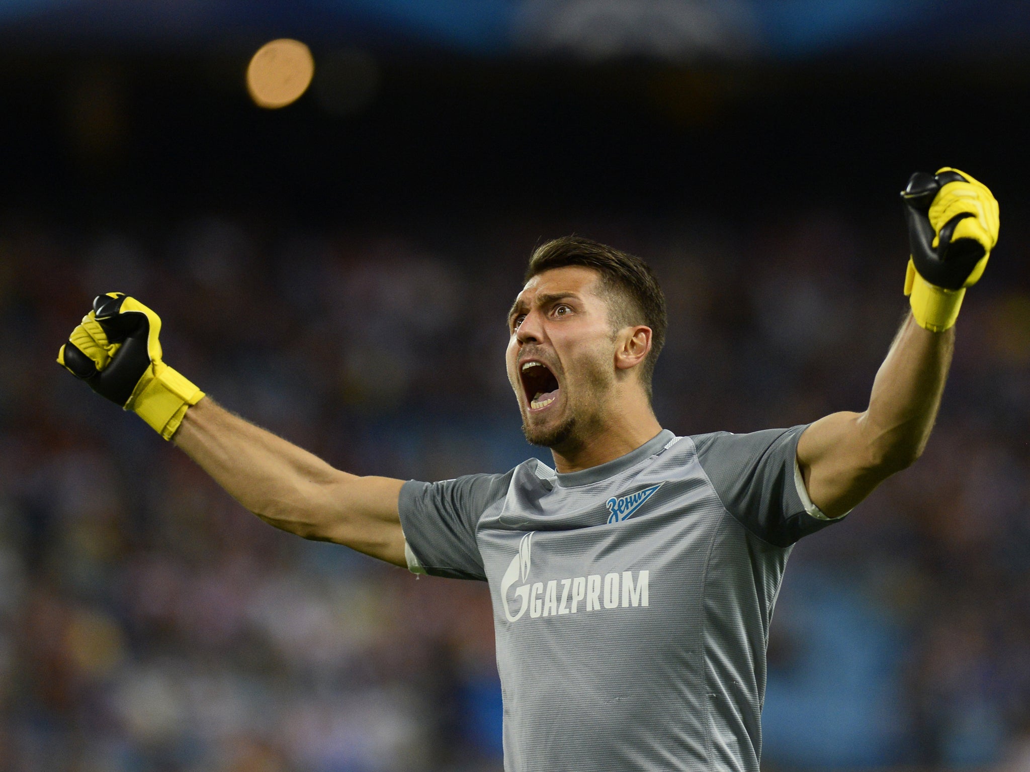 Zenit St Petersburg goalkeeper Yuri Lodigin