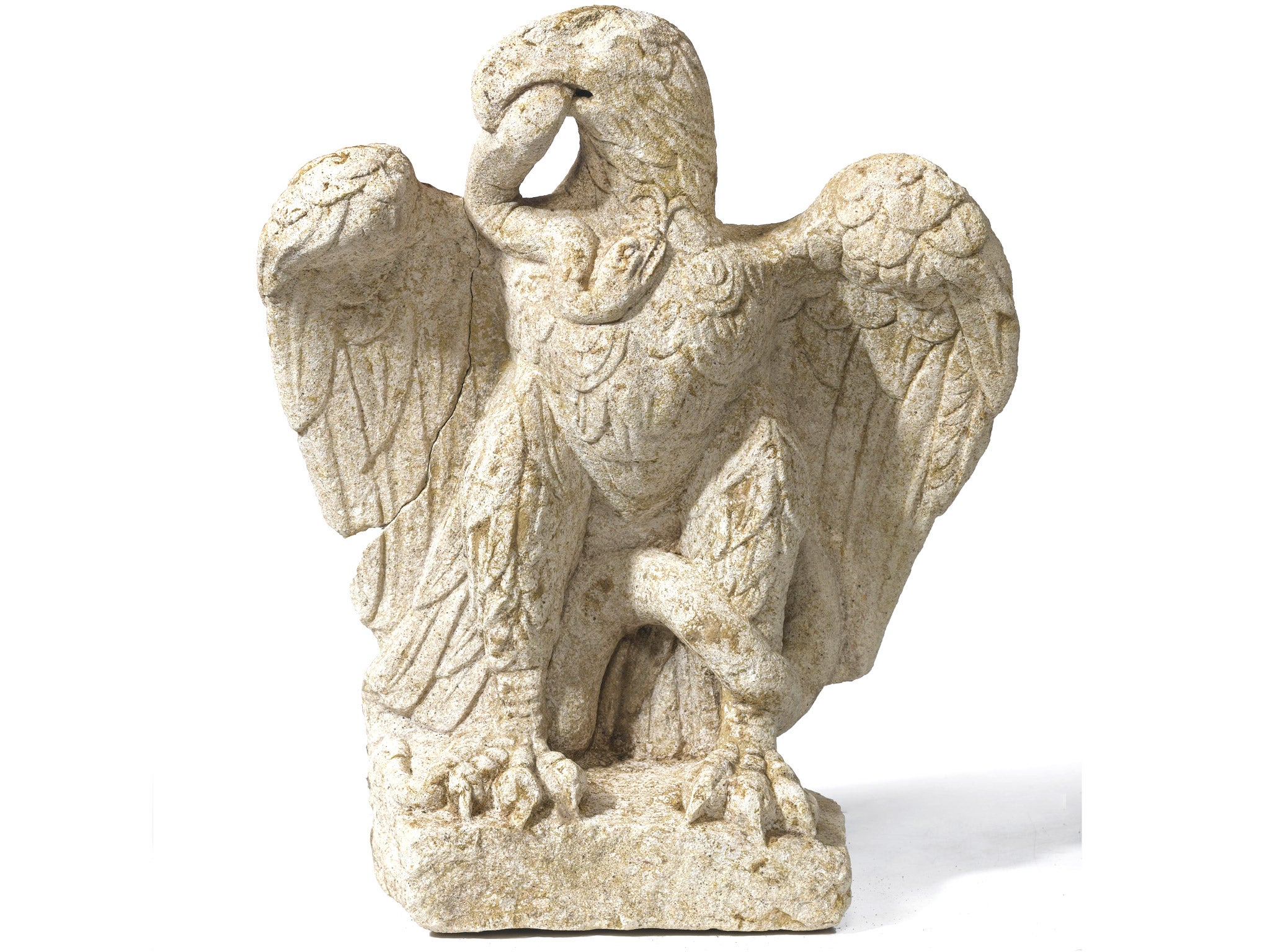 This is the eagle restored to its former glory by archaeology experts after being found buried in London