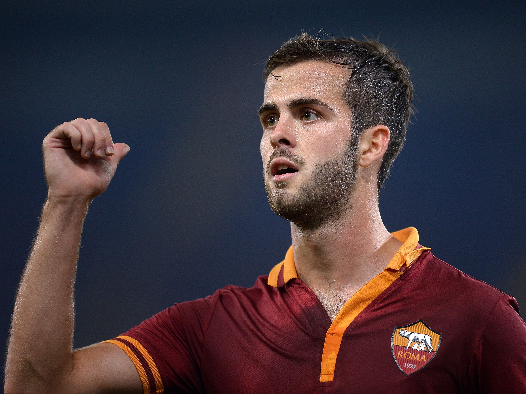 AS Roma's Bosnian midfielder Miralem Pjanic