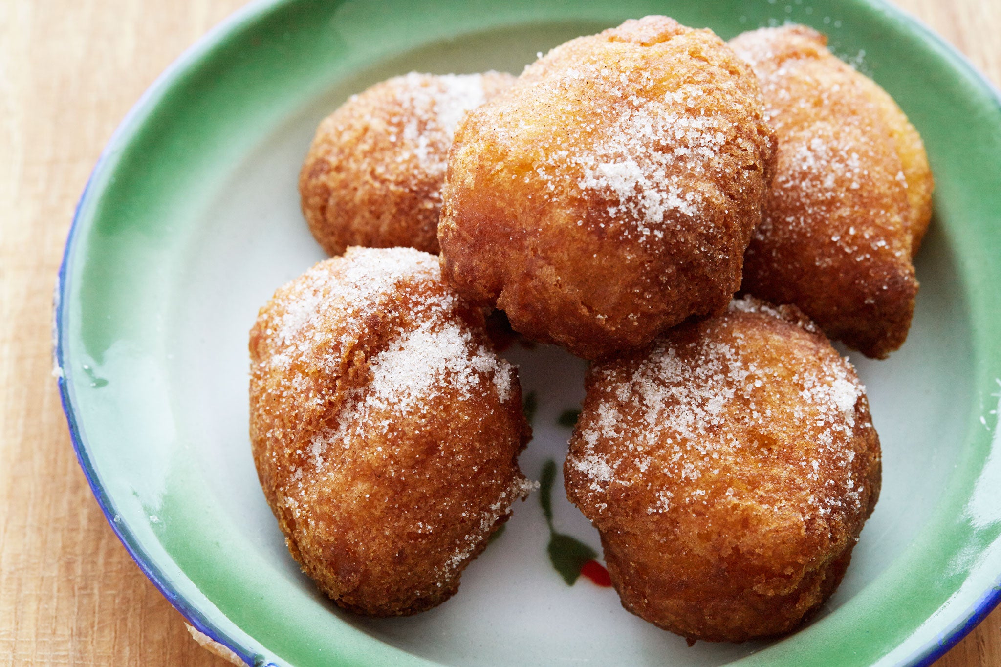 Pumpkin fritters are a great way to use an excess of pumpkin as a dessert with ice-cream