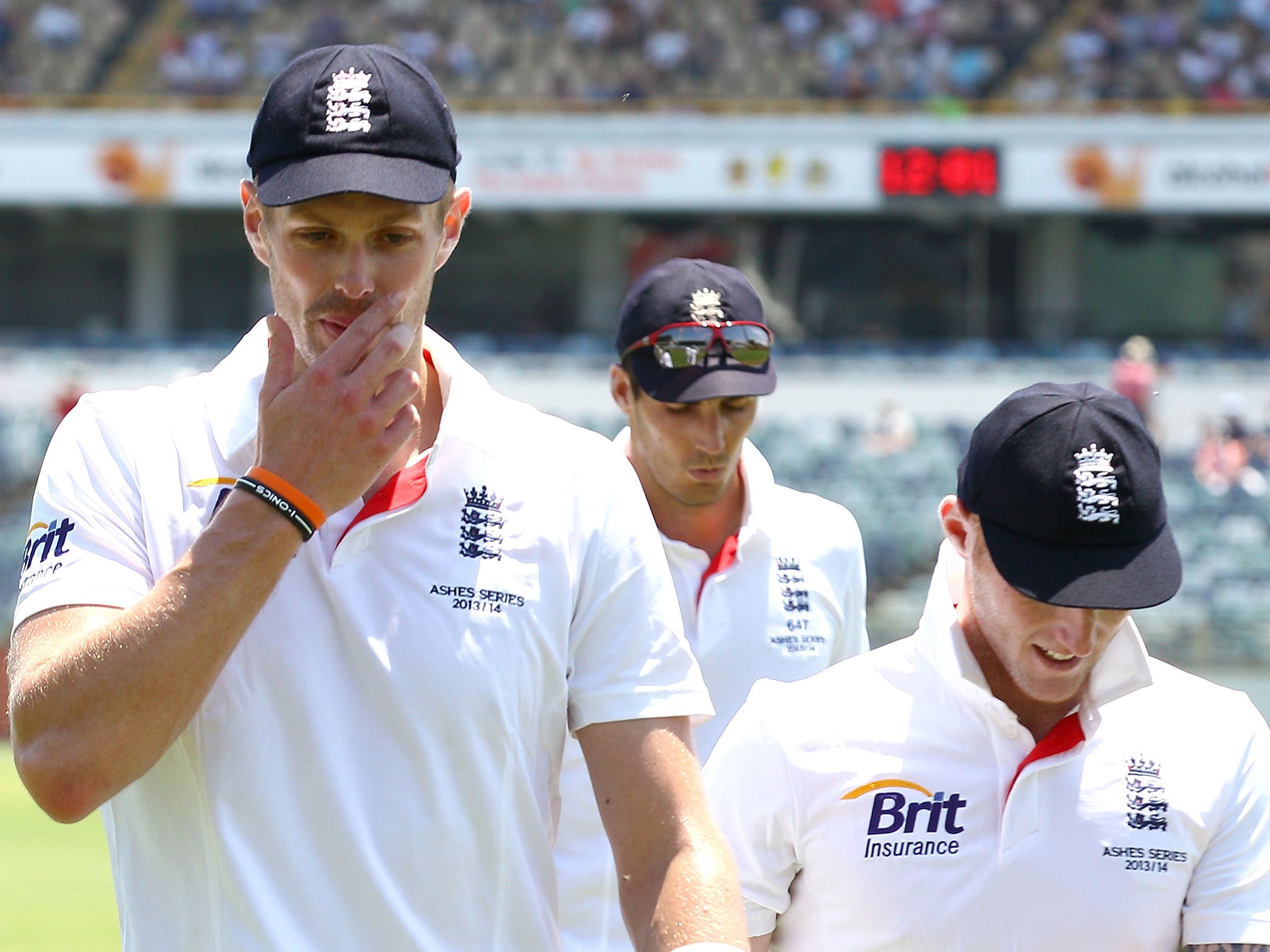 England bowlers Boy Rankin, Steve Finn and Ben Stokes continued to struggle on Day Two of the warm-up match against the WACA Chairman's XI