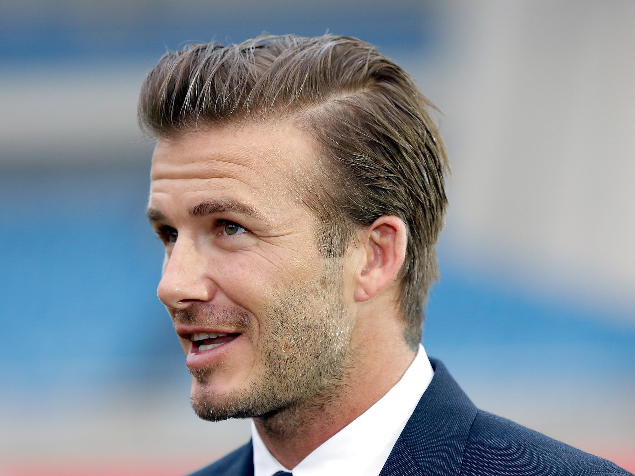 David Beckham watched his son Brooklyn train with the Manchester United academy squad