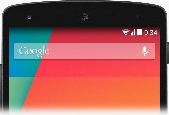 The screens looks bigger and there's more options to make UI elements translucent in Android 4.4. KitKat.
