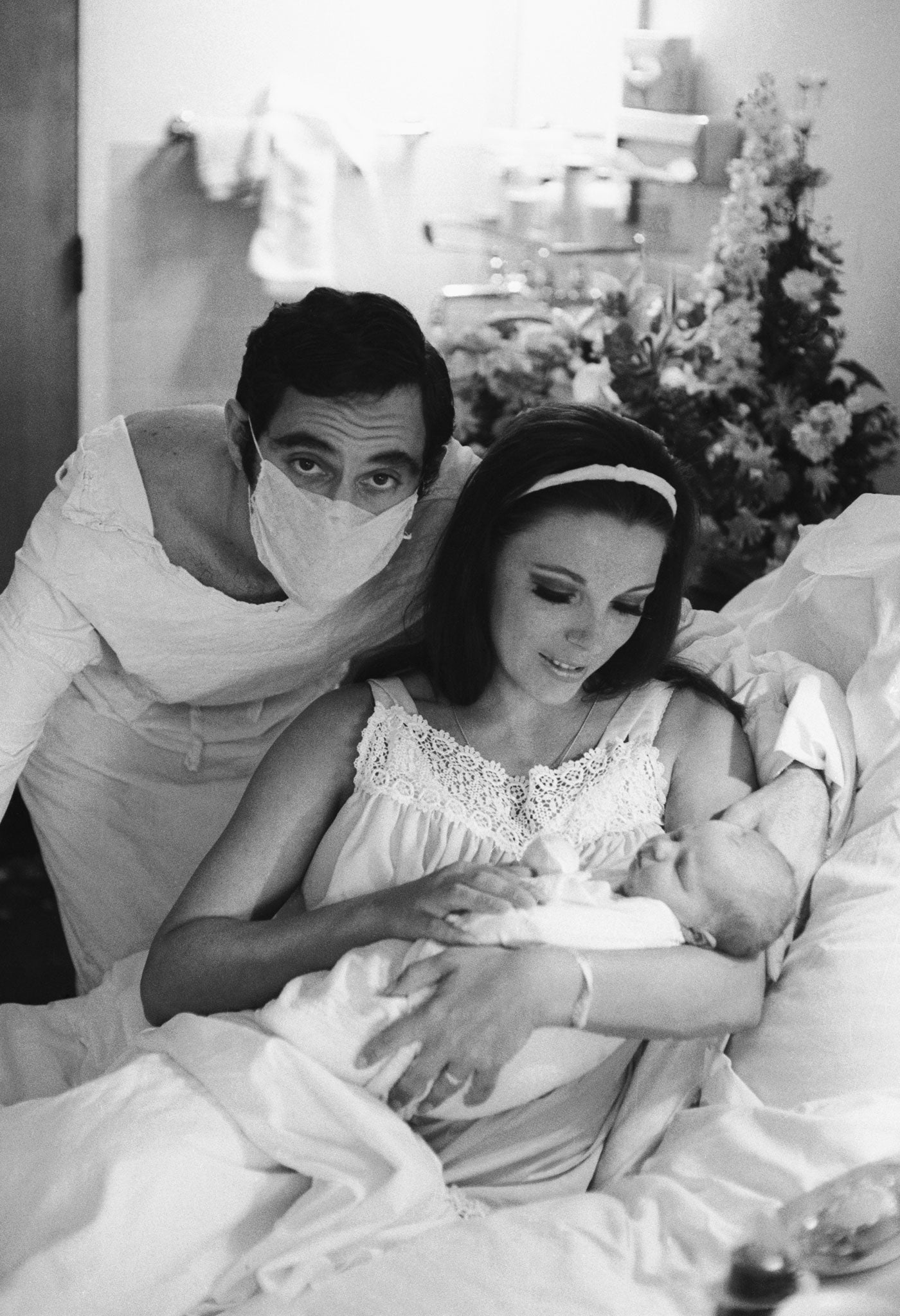 In 1965 with Anthony Newley after the birth of their son Alexander