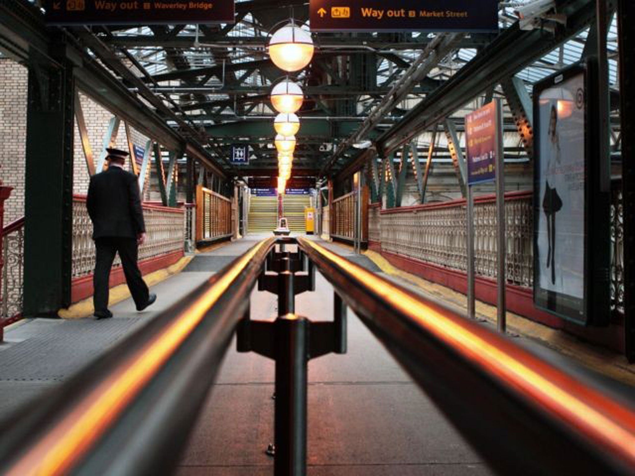 Walk the line: Waverley Station in Edinburgh