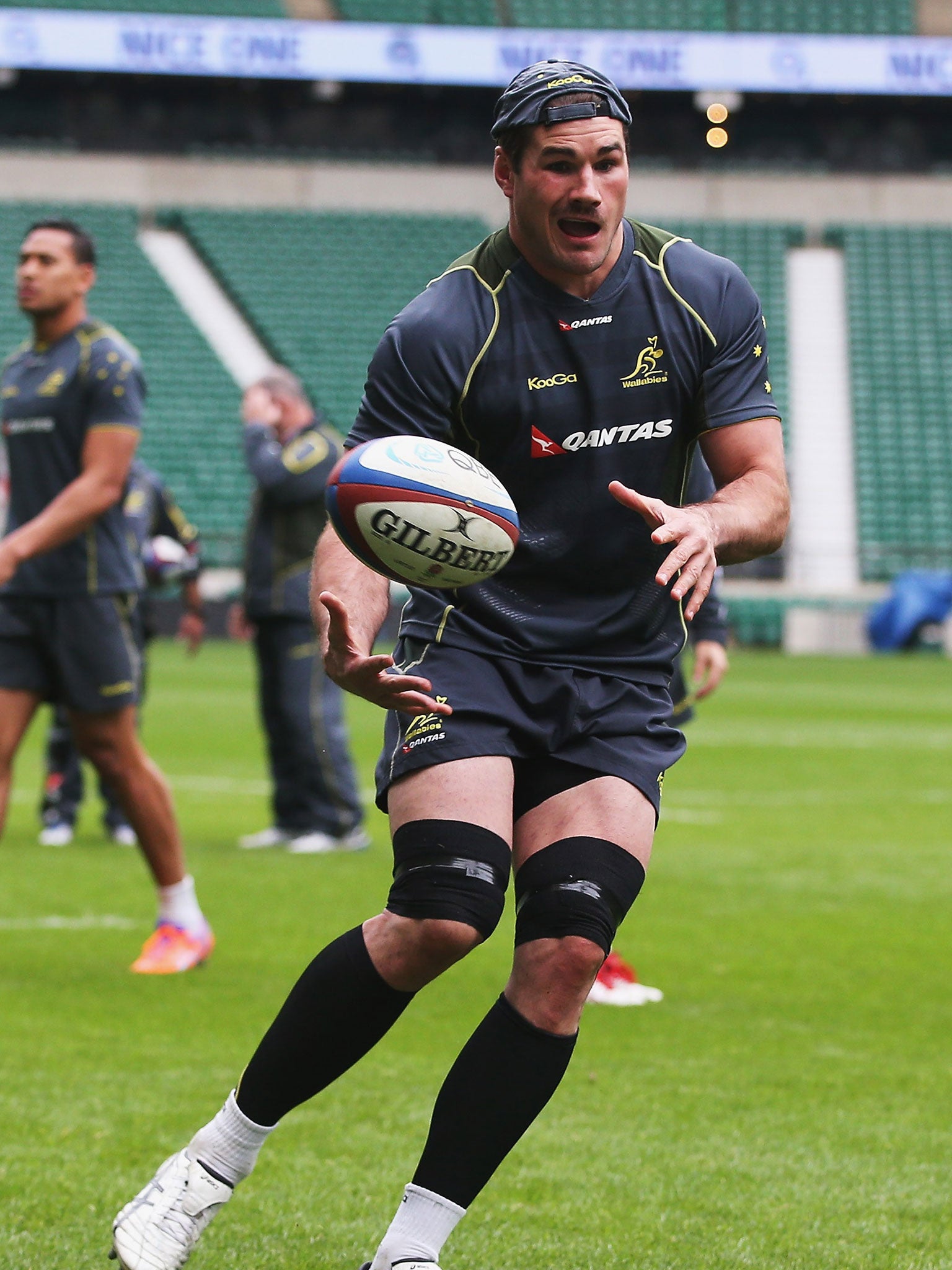 Ben Mowen during the captain's run at Twickenham