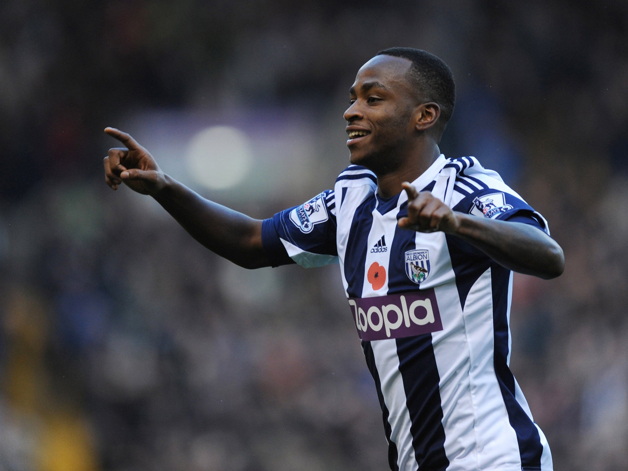 West Brom striker Saido Berahino scored his sixth goal of the season as the Baggies beat Crystal Palace 2-0