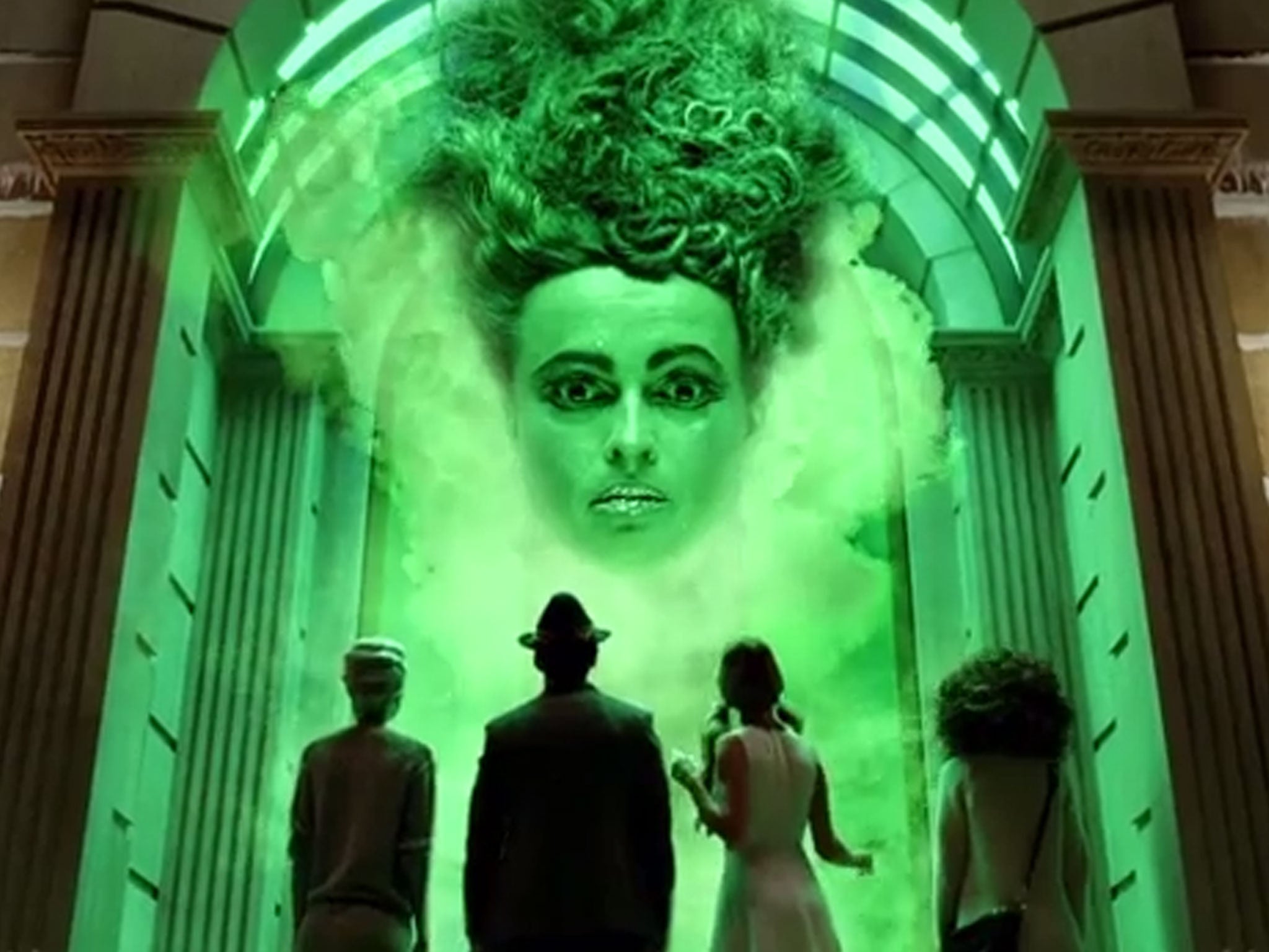 Helena Bonham Carter as the wizard in the Wizard of Oz in Marks &amp; Spencer's Christmas advert