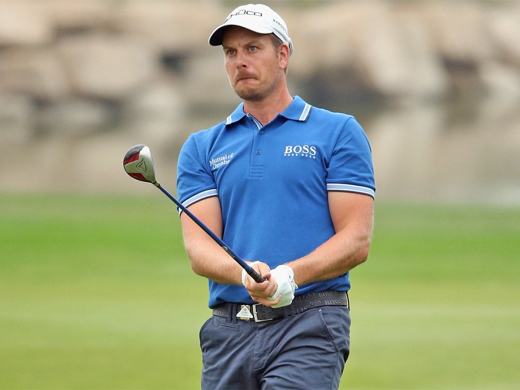 Henrik Stenson in action in Shanghai last week