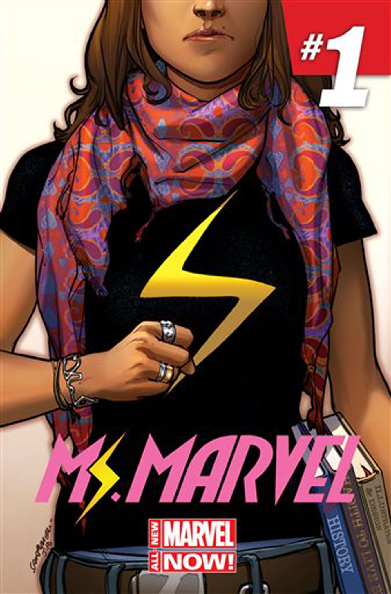 Kamala Khan, Marvel's new Muslim superhero, on the cover of the new Ms. Marvel comic