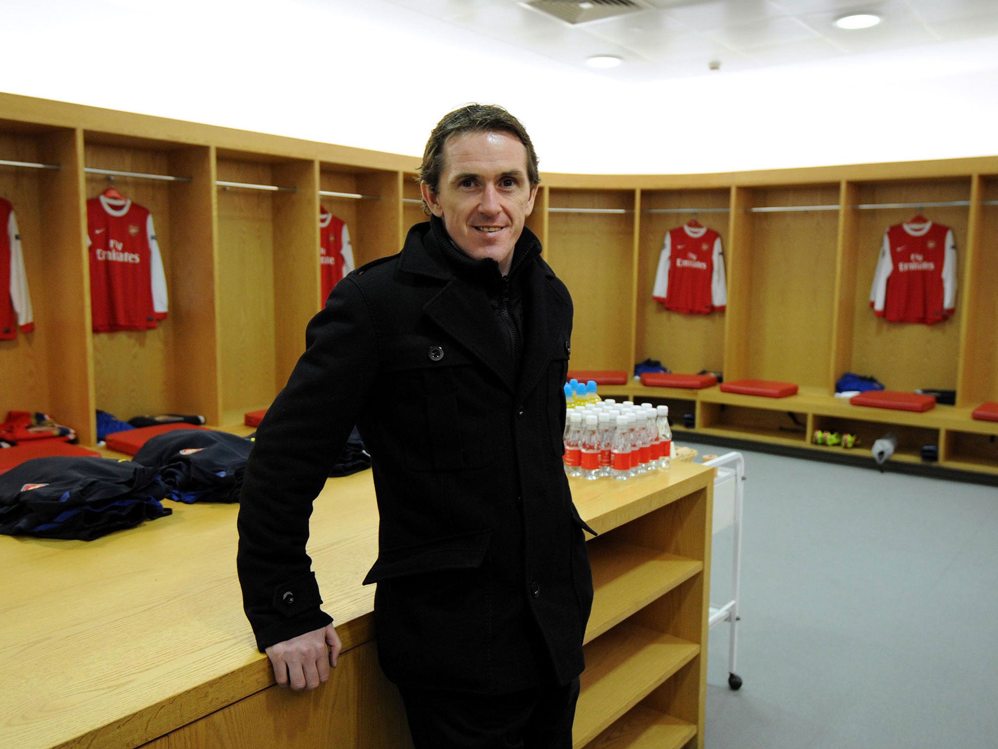 Tony McCoy stands in the home changing room at Emirates Stadium in December 2010