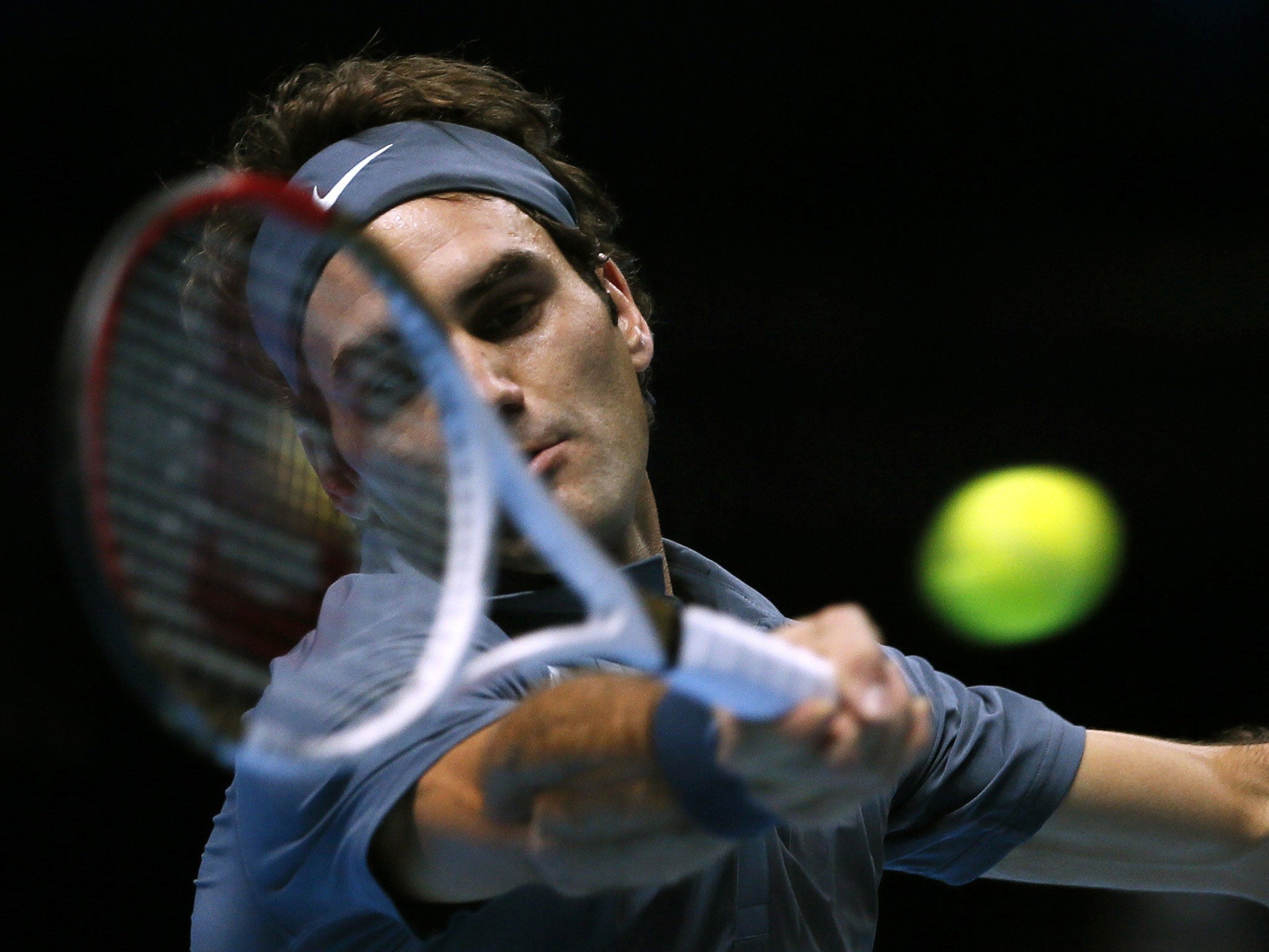 Roger Federer enjoyed a routine victory over Richard Gasquet at the O2 in London