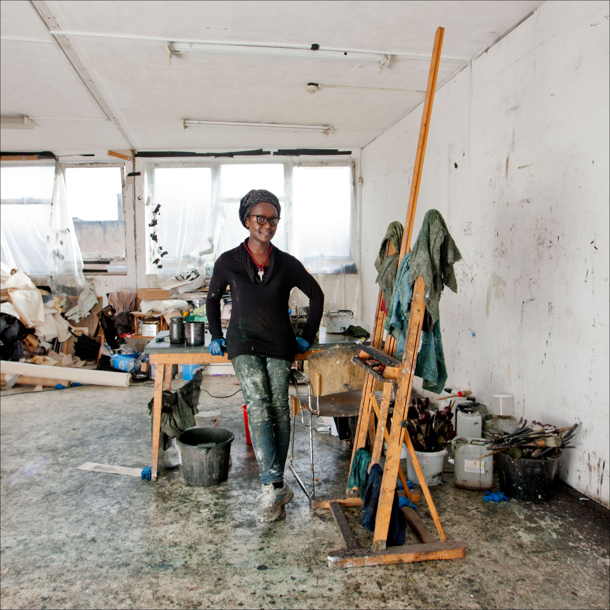 A big splash: Lynette Yiadom-Boakye in her east London studio