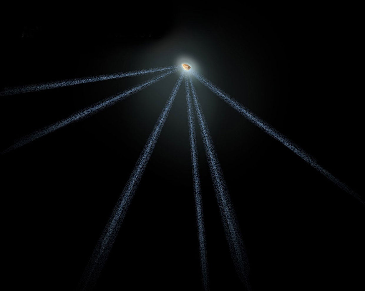 An illustration of active asteroid P/2013 P5