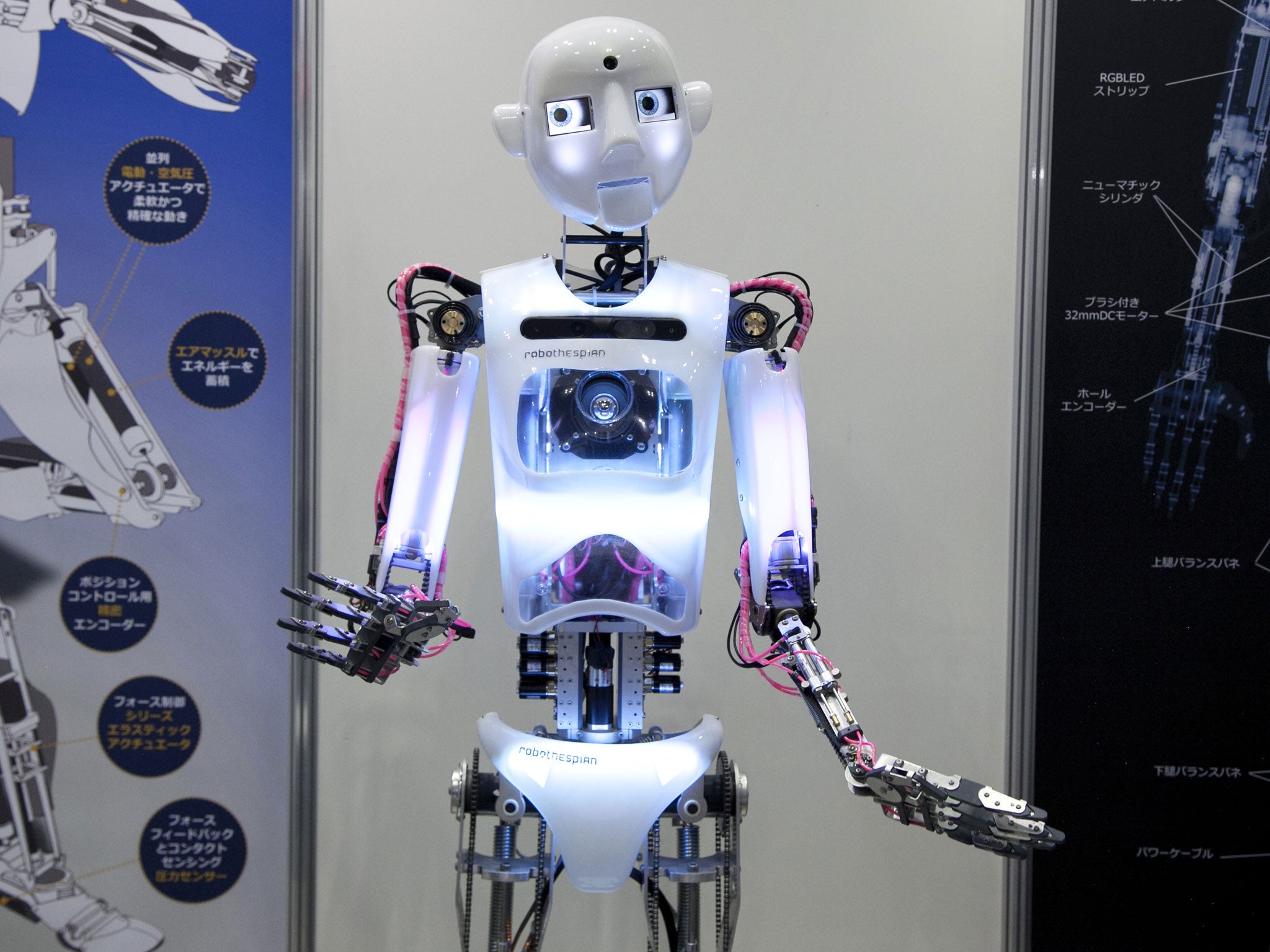 British RoboThespian is a life sized humanoid robot designed for human interaction in a public environment