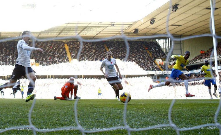 Loic Remy taps in the only goal of the game after taking it round Brad Friedel