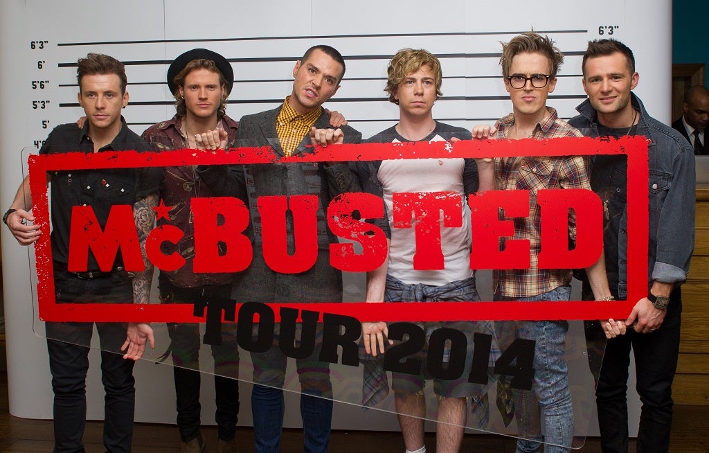 Busted and McFly attend a press conference to announce the McBusted arena tour in 2013