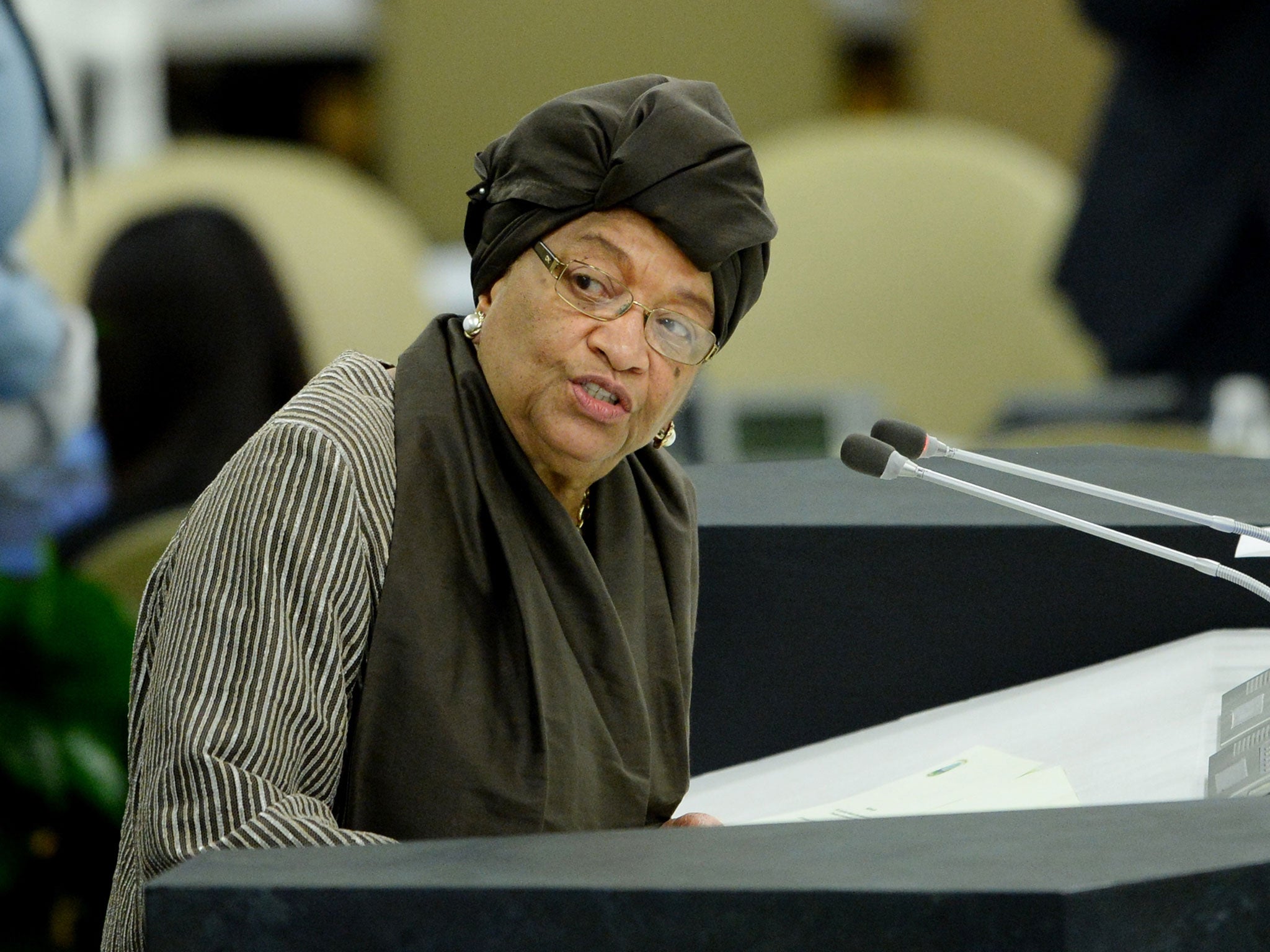 Ellen Johnson Sirleaf's motorcade commander has been arrested for allegedly smuggling 300kg of cannabis