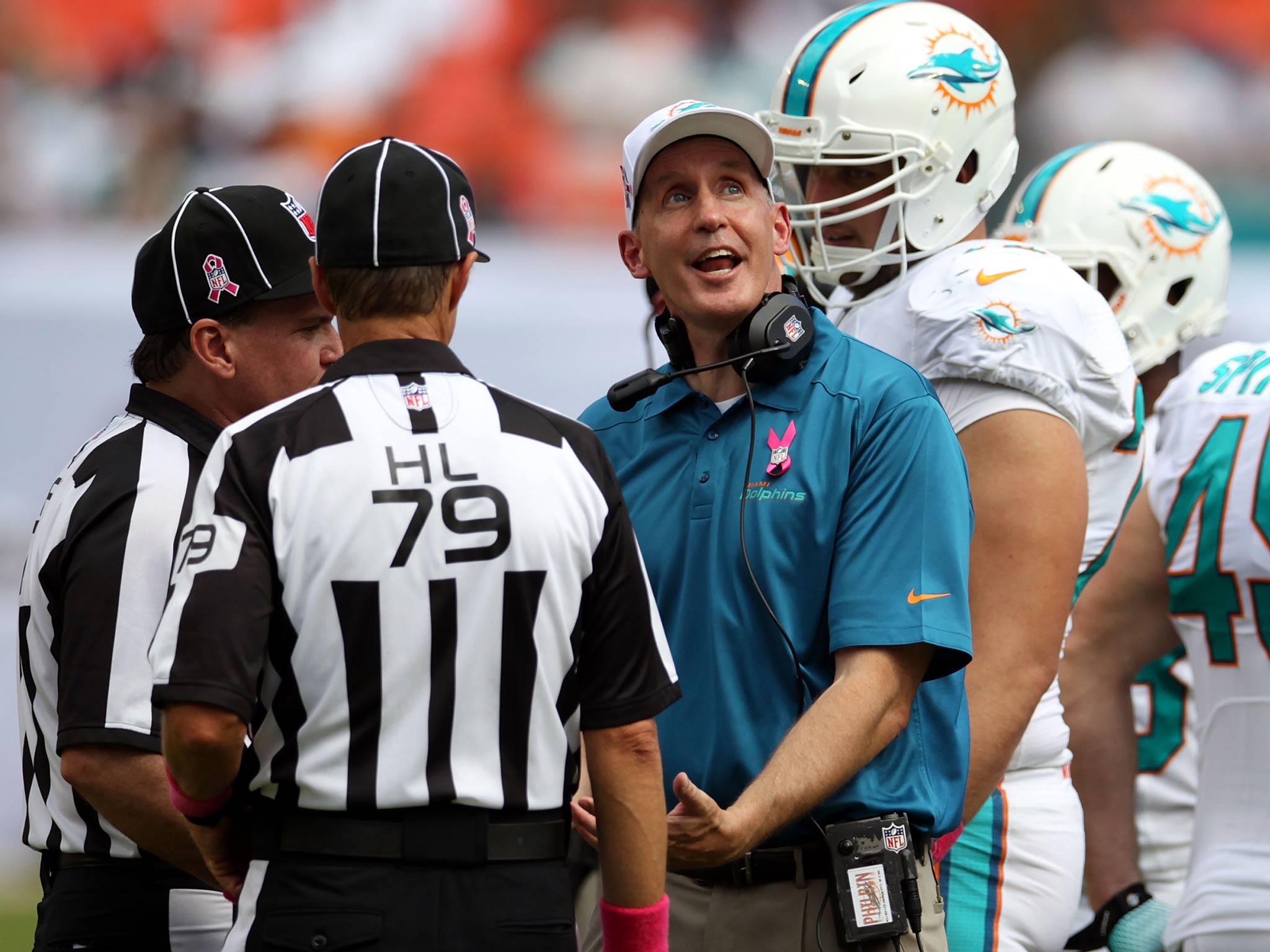 Head coach Joe Philbin of the Miami Dolphins