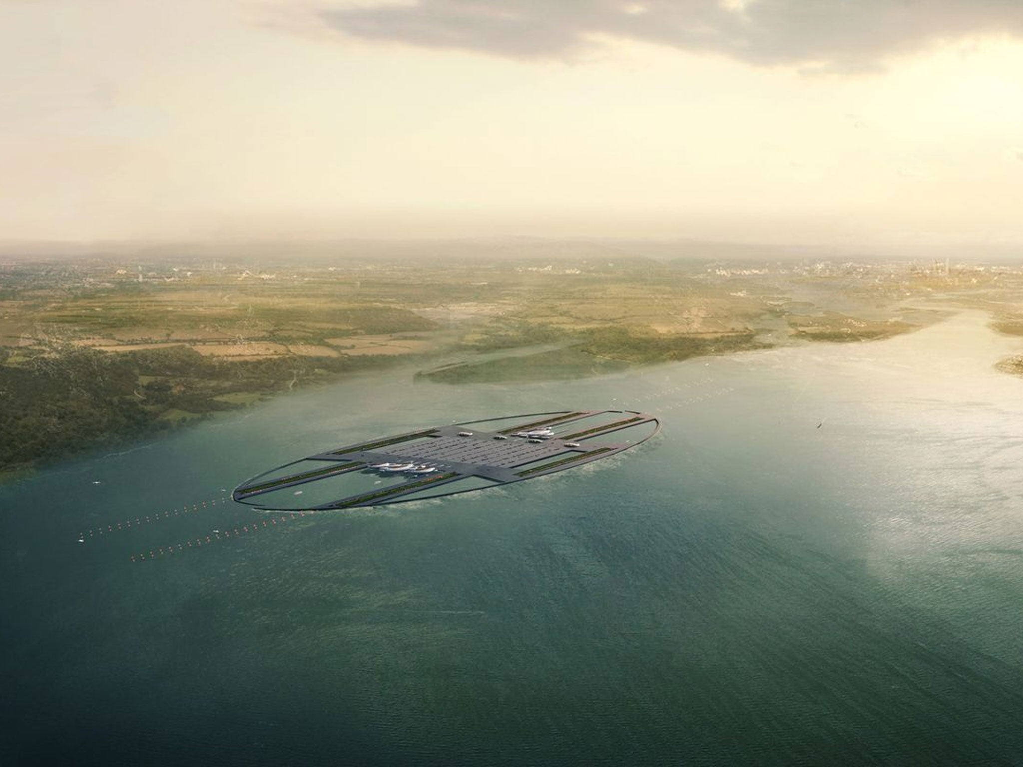 Britannia’s maritime location lessens noise contours over high density population centres in London, reduces the environmental impact by organising flight paths over low to zero density housing and provides ample space for future expansion without disrupting existing urban areas