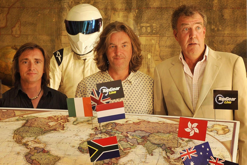 Top Gear hosts Jeremy Clarkson, James May and Richard Hammond