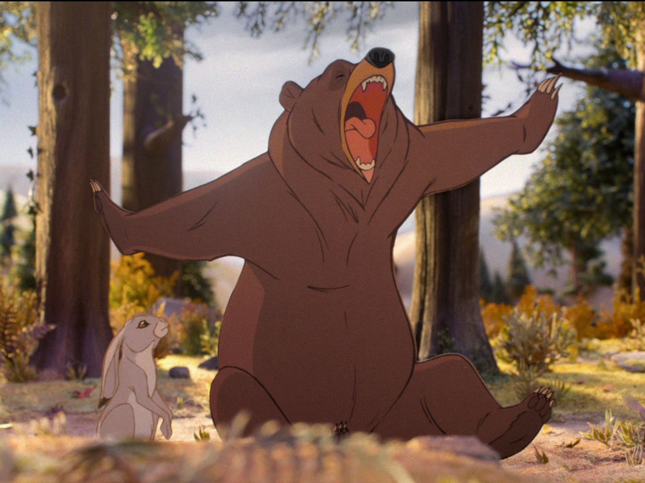 Bear and hare woodland scene from John Lewis Christmas advert
