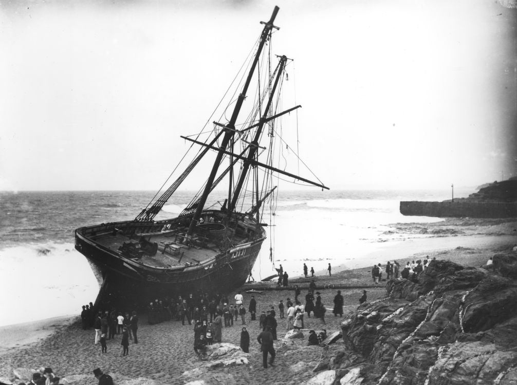 The Cviet which ran aground near Porthleven in 1884