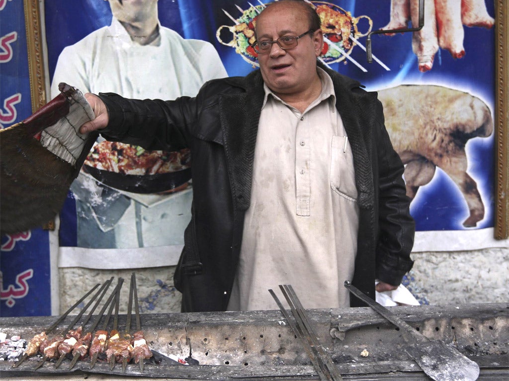 Zabulon Simantov, the last Jew in Afghanistan, at his cafe in Kabul