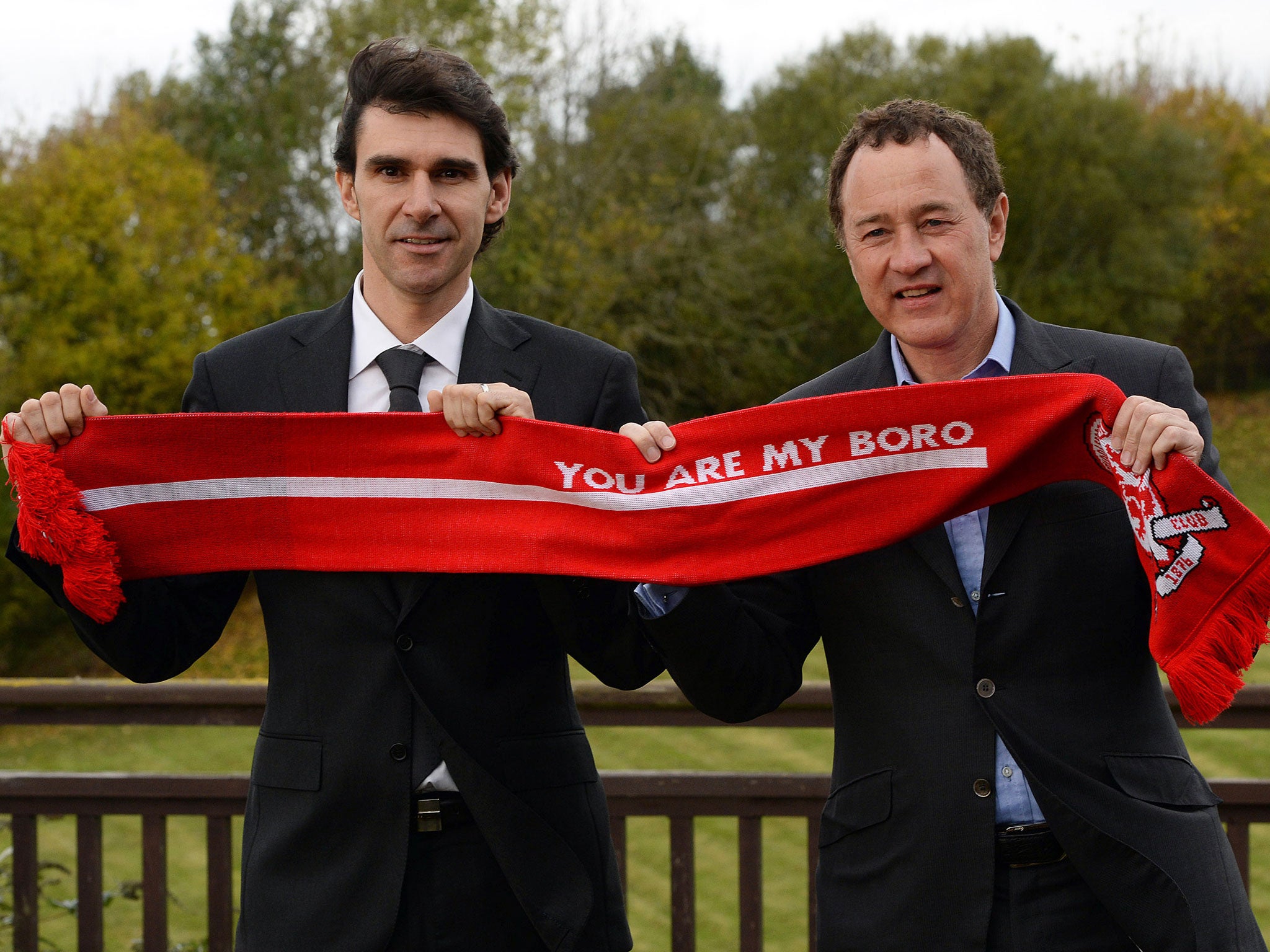 Middlesbrough chairman Steve Gibson (right)