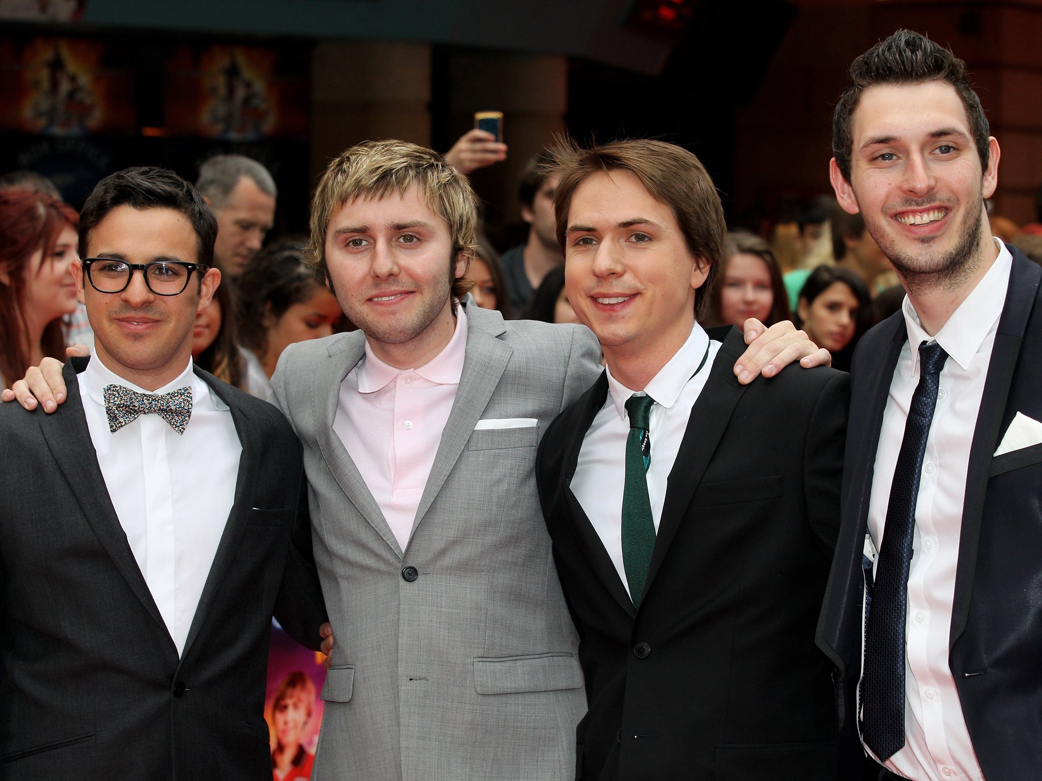 Inbetweeners stars (L-R) Simon Bird, James Buckley, Joe Thomas and Blake Harrison