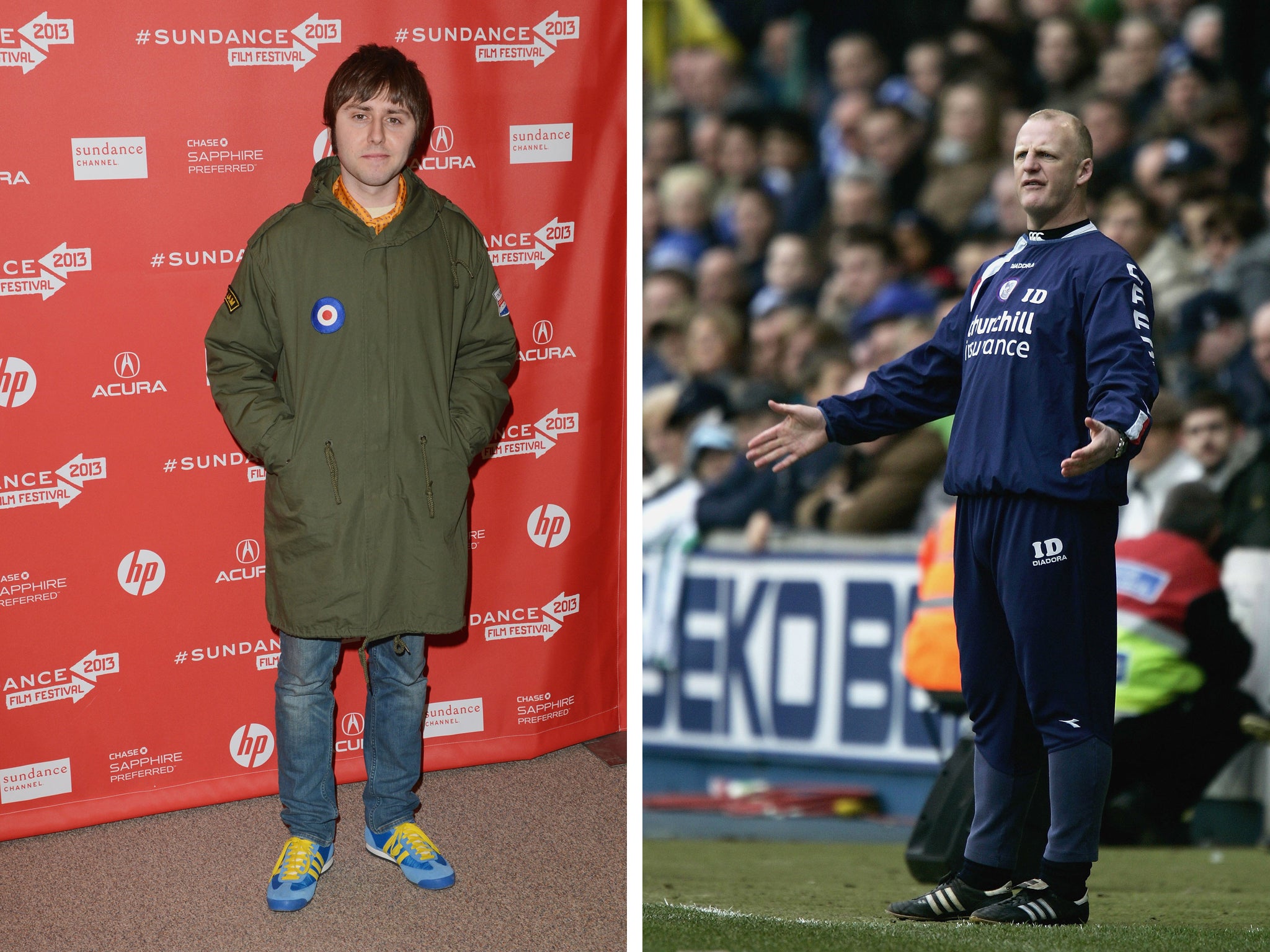 James Buckley has been caught up in a Twitter row with Iain Dowie's son Oliver over a Crystal Palace return