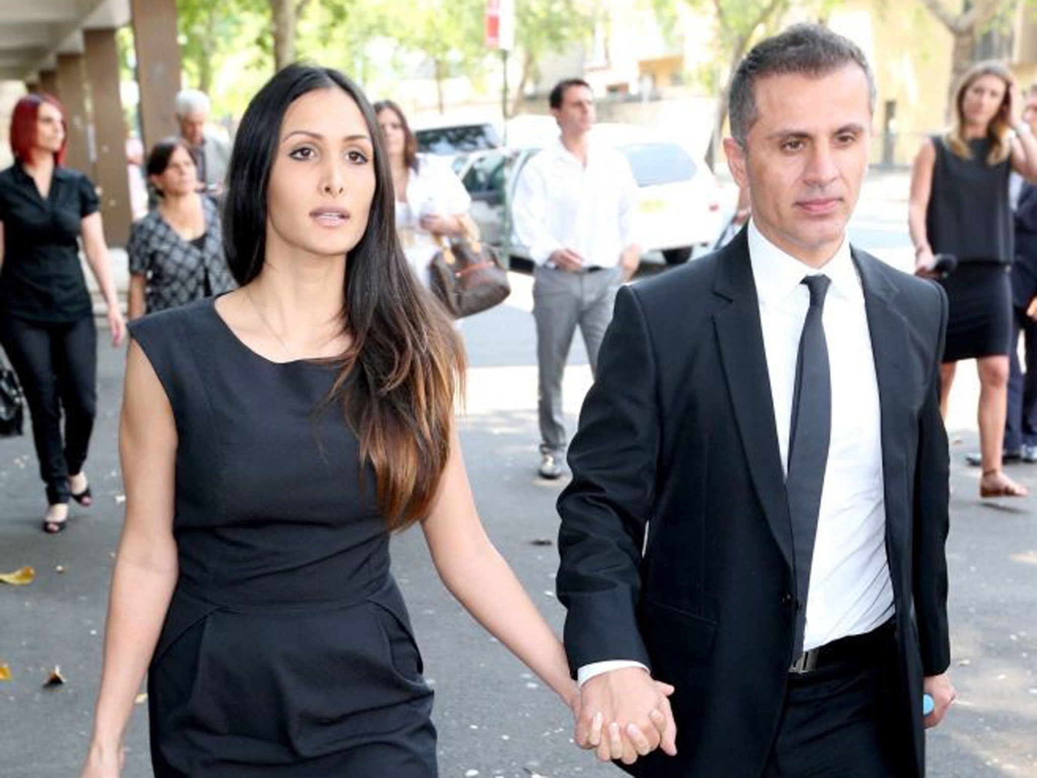 On trial: Simon Gittany and his current girlfriend