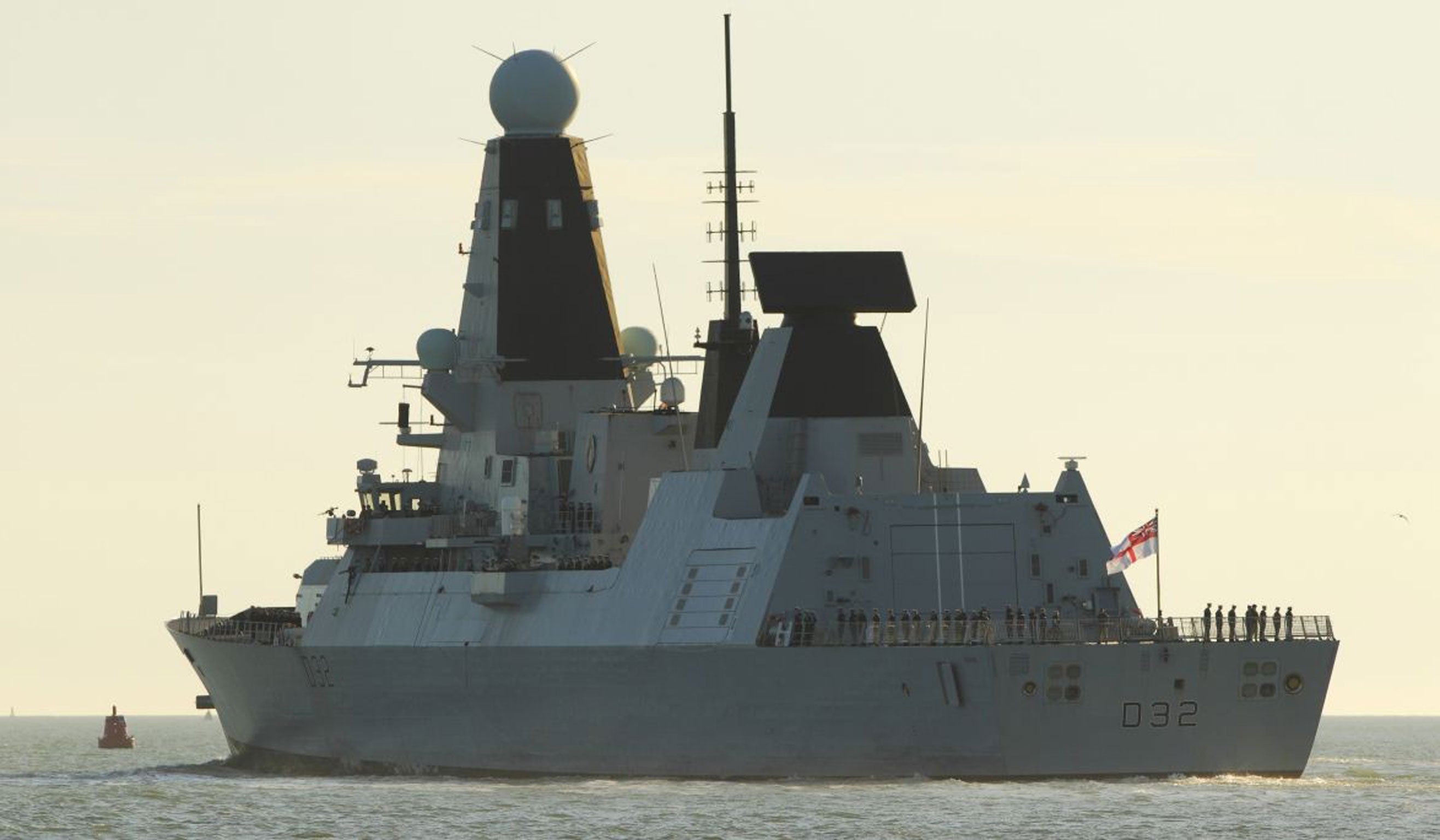 File photo of the HMS Daring which has arrived today at the crisis zone in the Philippines as part of the UK's emergency response to Typhoon Haiyan