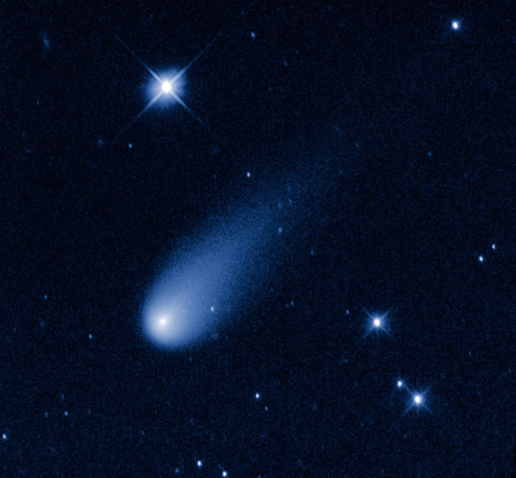 ISON was discovered by a pair of amateur Russian astronomers and named after the telescope array (the International Scientific Optical Network) that they used. It should achieve perihelion (the point in its orbit at which it is nearest to the Sun) on the 28th of November, and may become the brightest comet of the century.