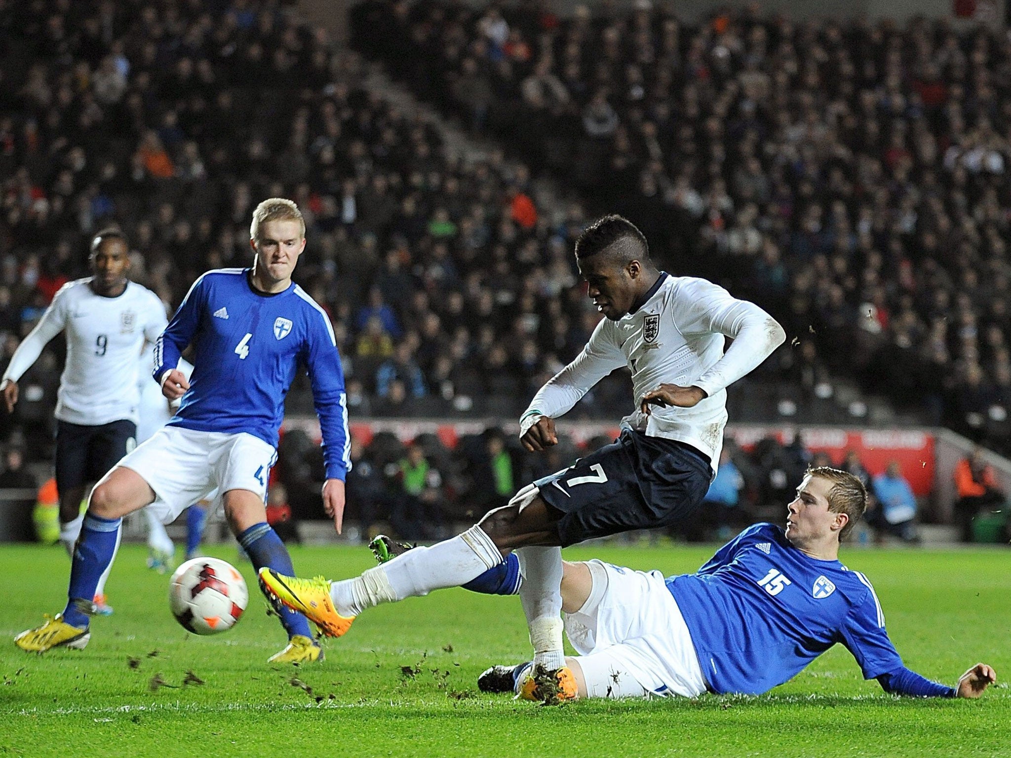 Wilfried Zaha has played in four England Under-21 games this season – more than his appearances for Manchester United