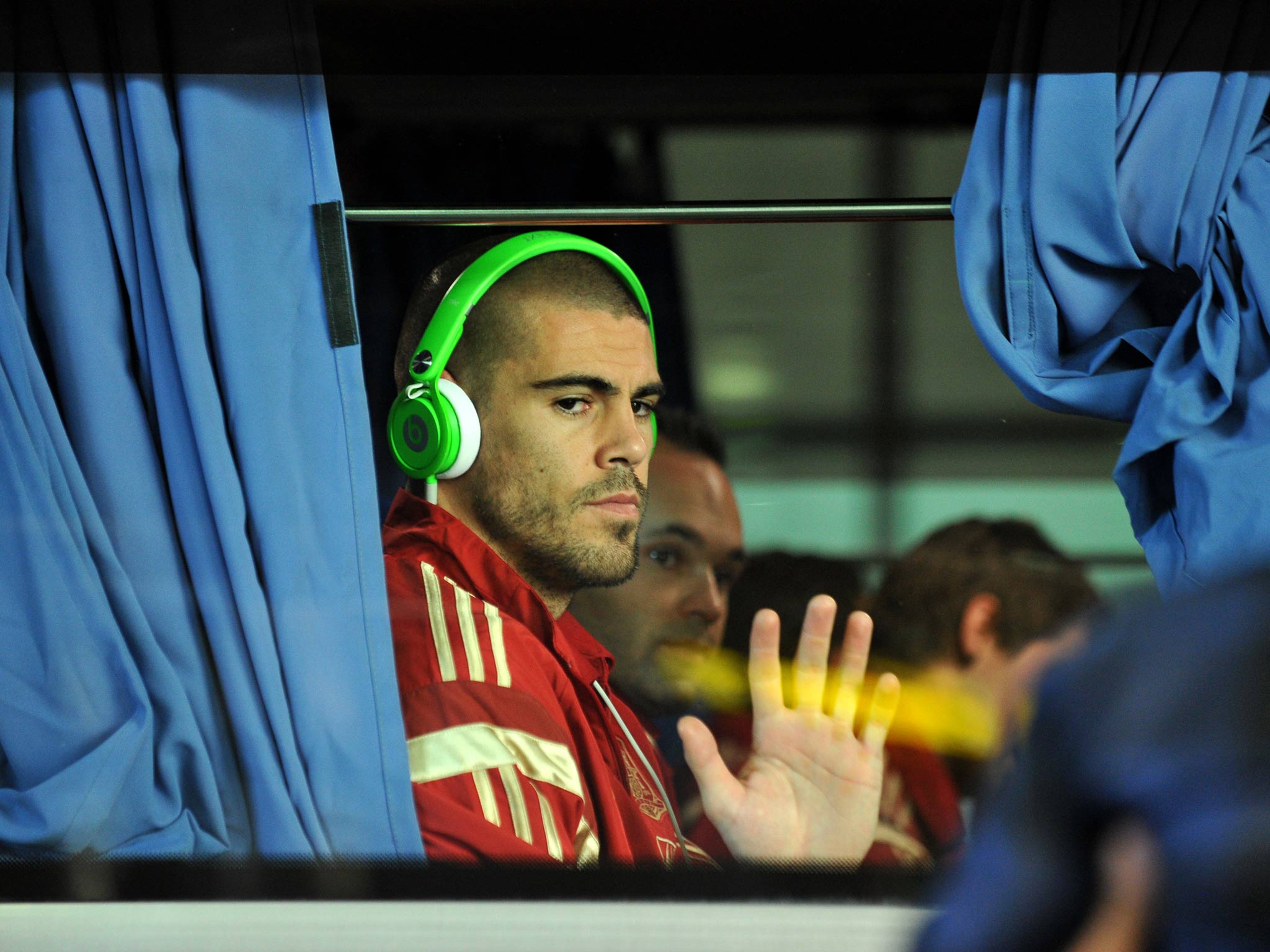 Spain and Barcelona goalkeeper Victor Valdes