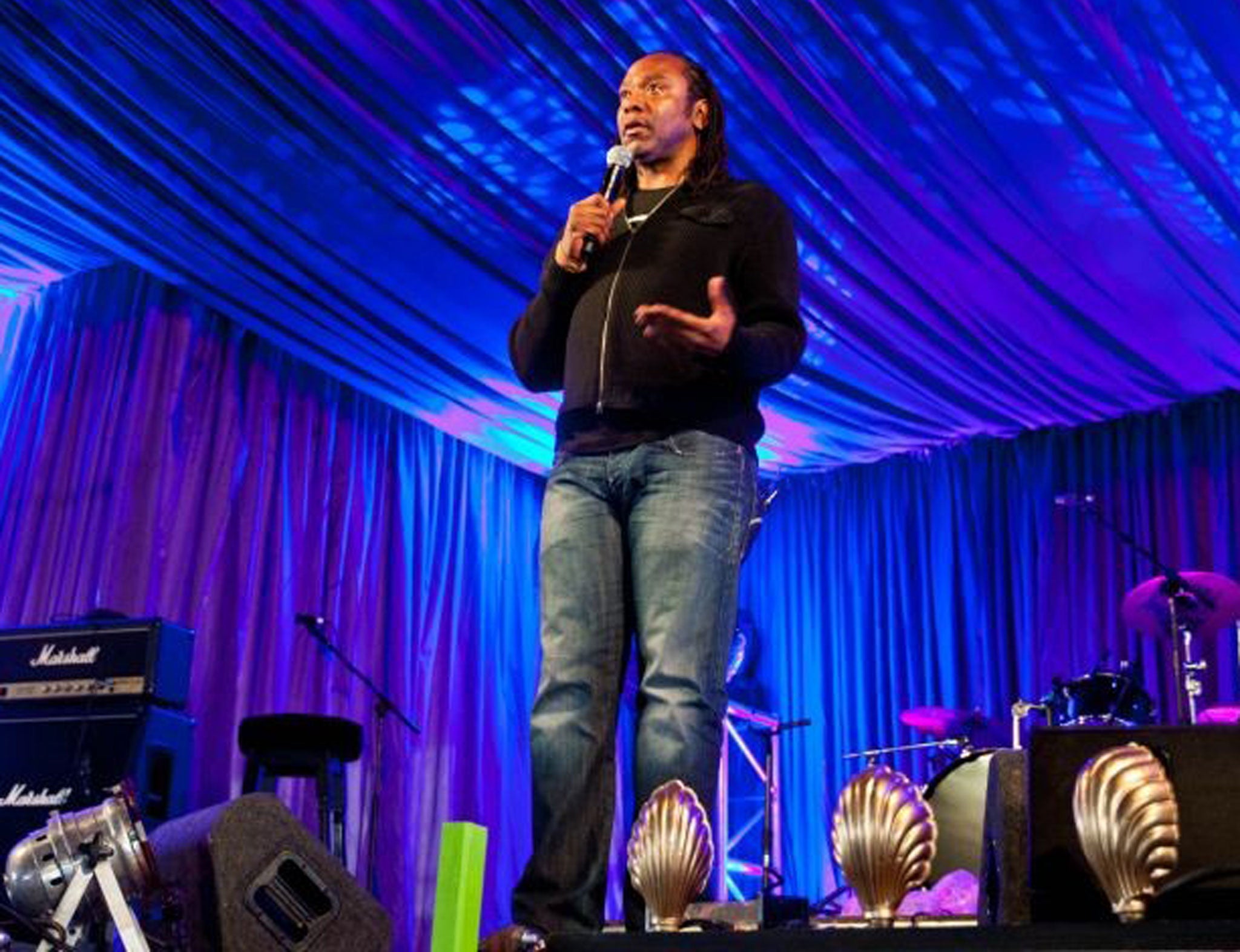 On the offensive? Reginald D Hunter on stage