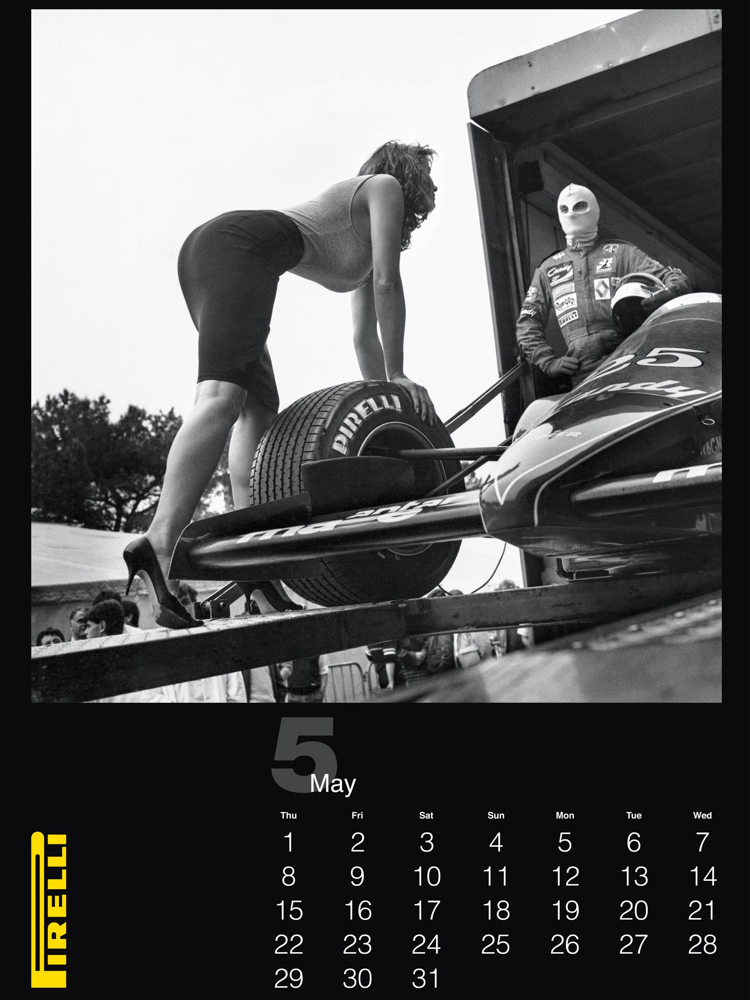 A shot from the May 2014 edition of the Pirelli calendar which is celebrating the work of the late photographer Helmut Newton