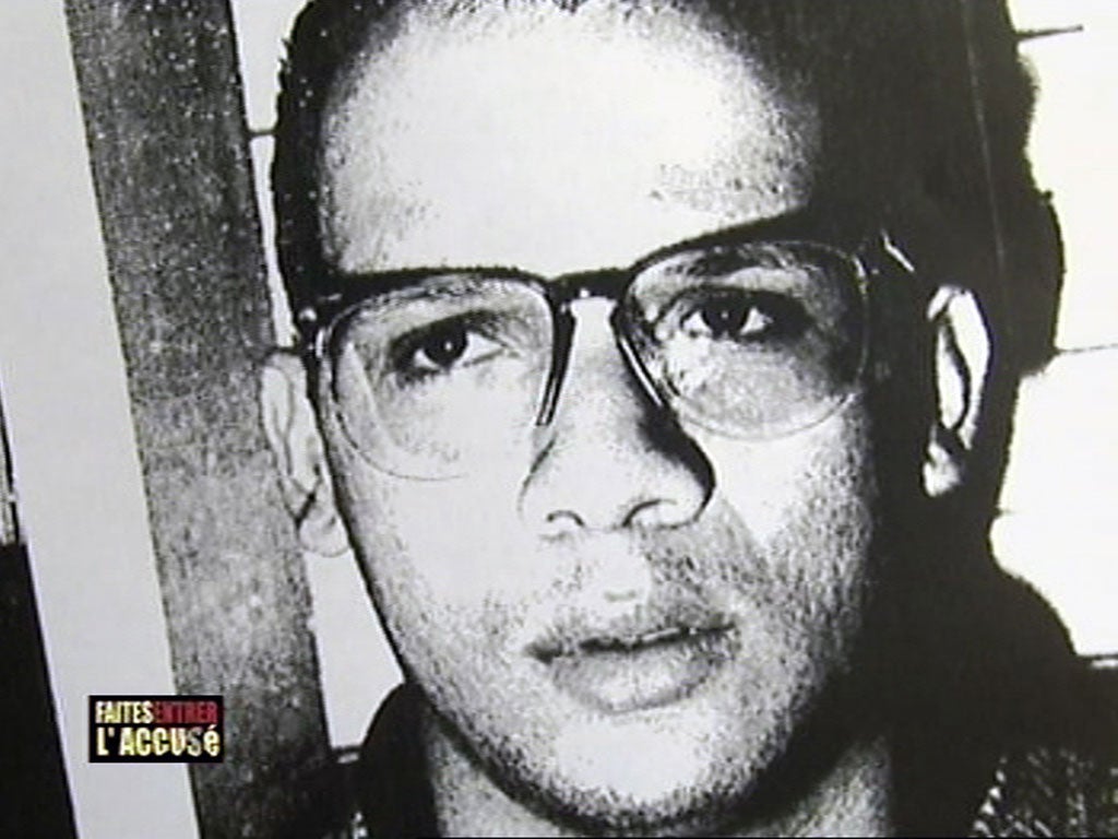 A photo of Abdelhakim Dekhar taken in 1994 during his custody as part of the Rey-Maupin case