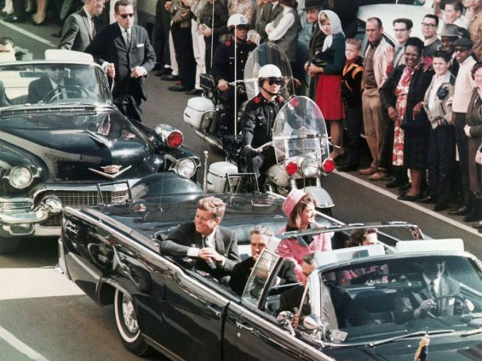 President John F Kennedy, his wife Jackie and Texas governor John Connally moments before Kennedy was assassinated in Dallas on 22 November 1963