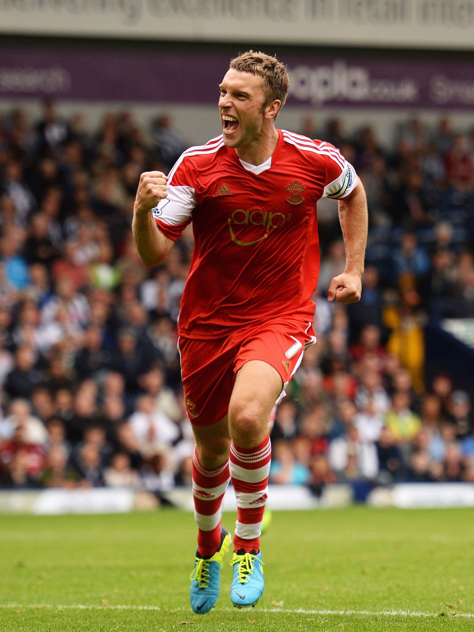 Striker Rickie Lambert is a crucial component of Southampton's pressing game