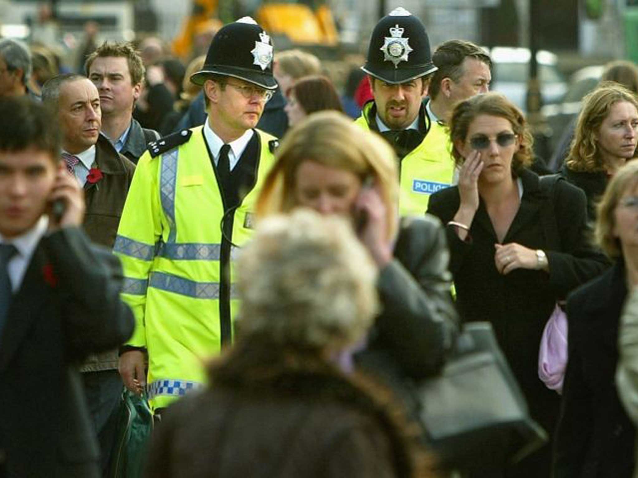 Off beat: Lord Stevens says there has been a collapse in the number of police officers on foot patrol