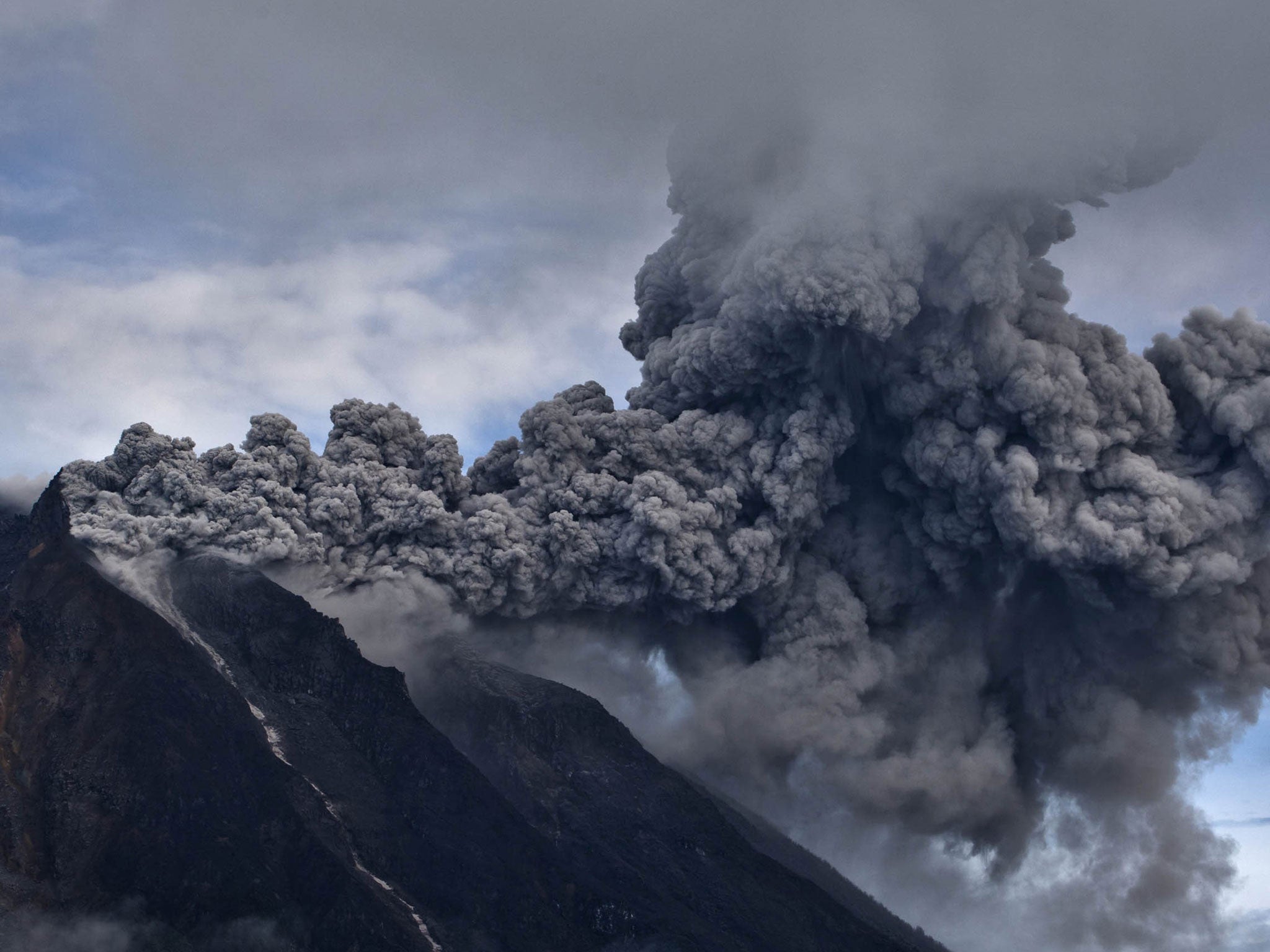 Indonesian volcano erupts