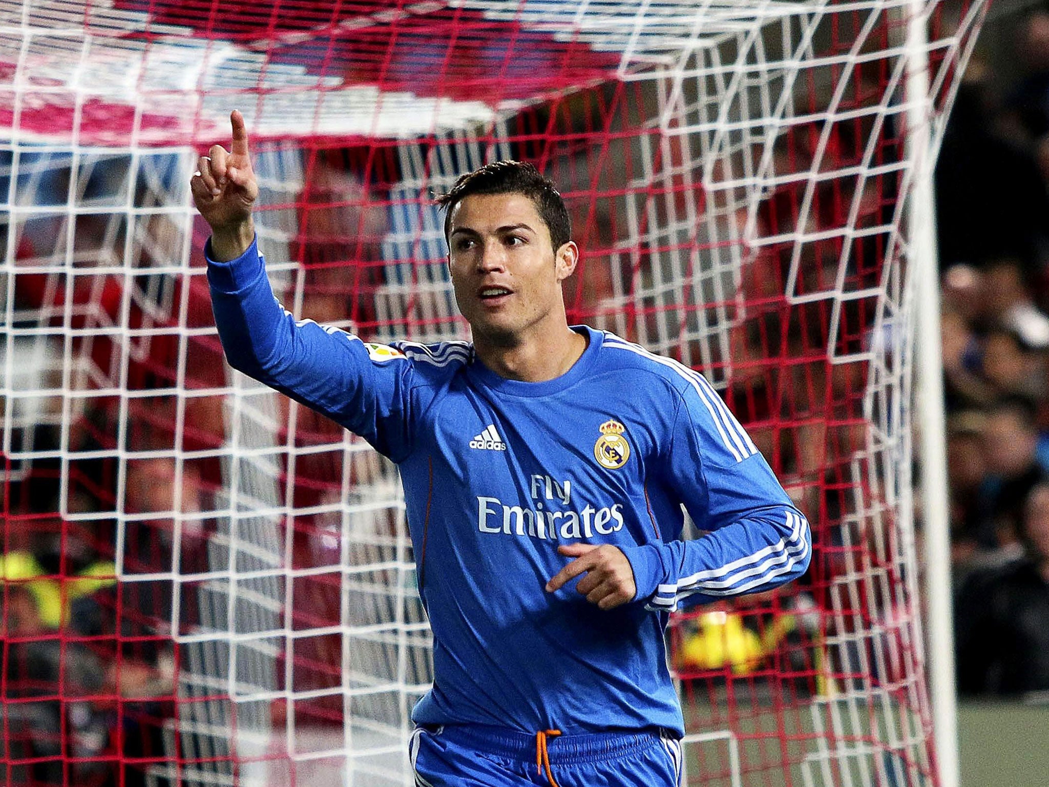 Cristiano Ronaldo celebrates scoring Real Madrid's opener