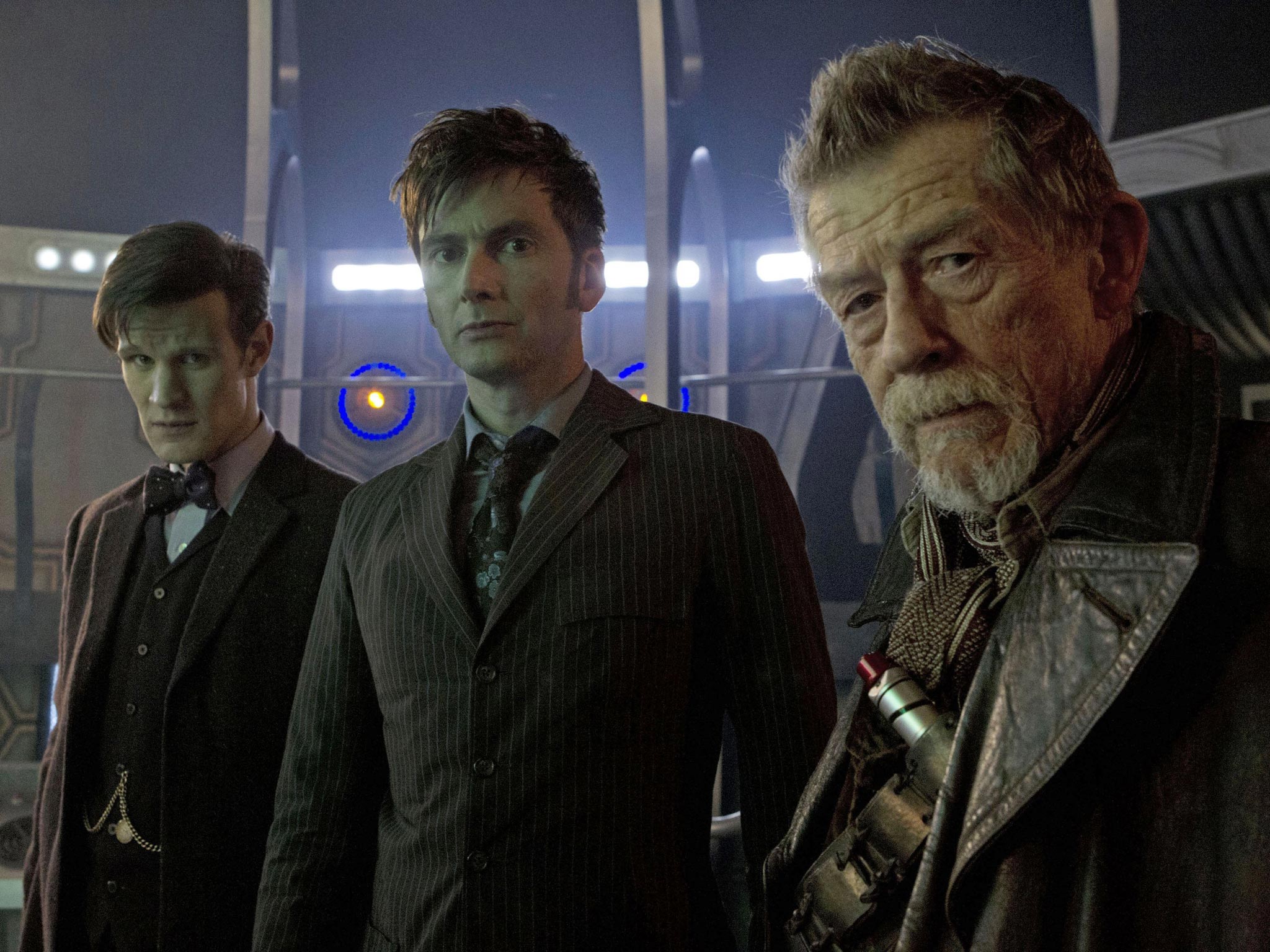 In 2013 Hurt joined Matt Smith (left) and David Tennant (centre) in Doctor Who