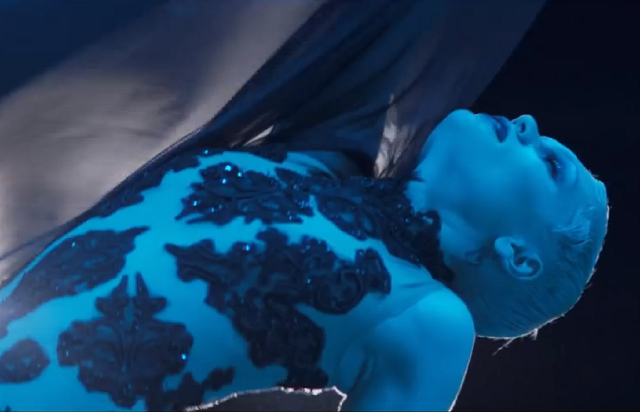 Jessie J performs in her new music video for "Thunder" dressed in a semi-sheer bodysuit