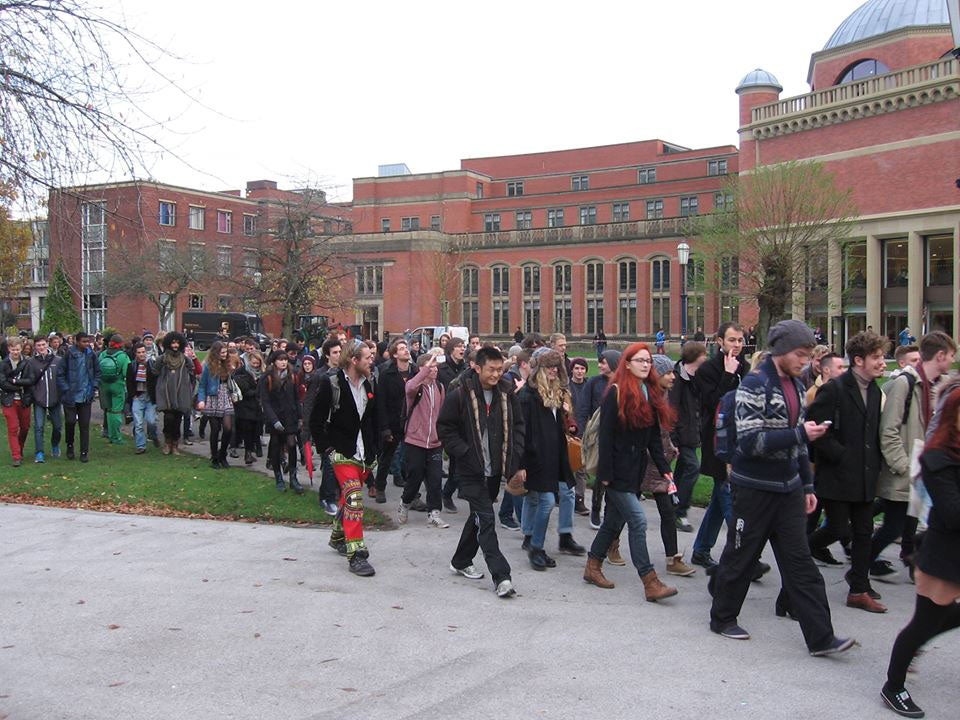 Marchers in support of Occupy Birmingham